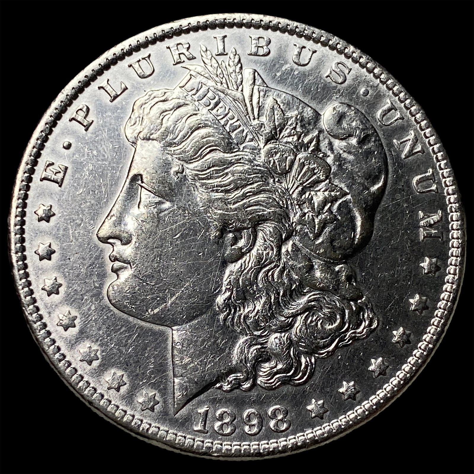 1898 Morgan Silver Dollar CHOICE AU: 1898 Morgan Silver Dollar CHOICE AU