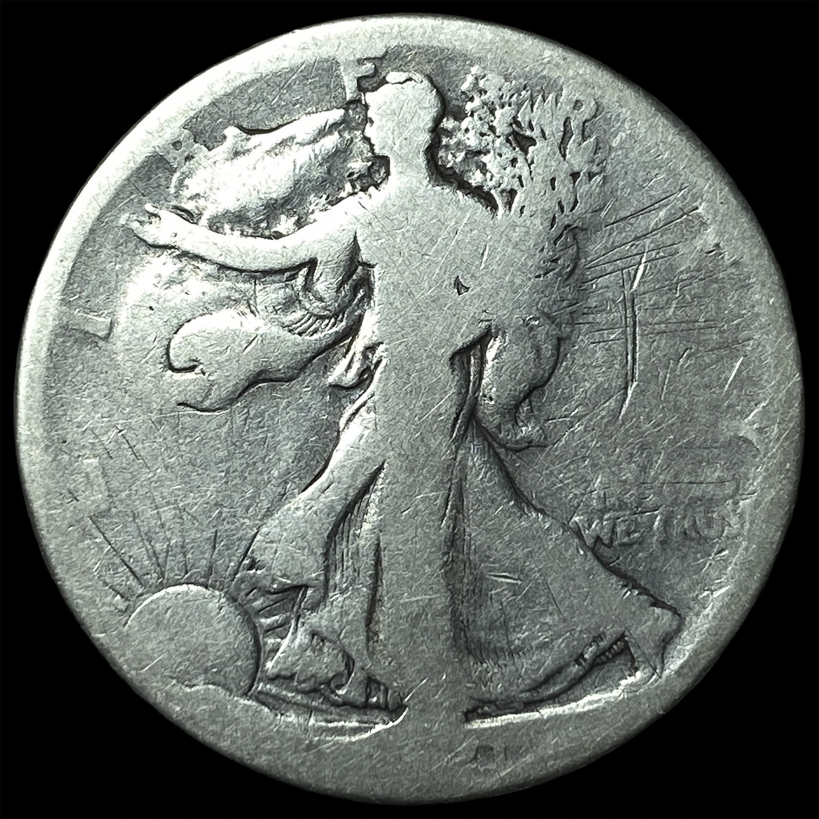 1921-S Silver Walking Liberty Half Dollar NICELY CIRCULATED: 1921-S Silver Walking Liberty Half Dollar NICELY CIRCULATED