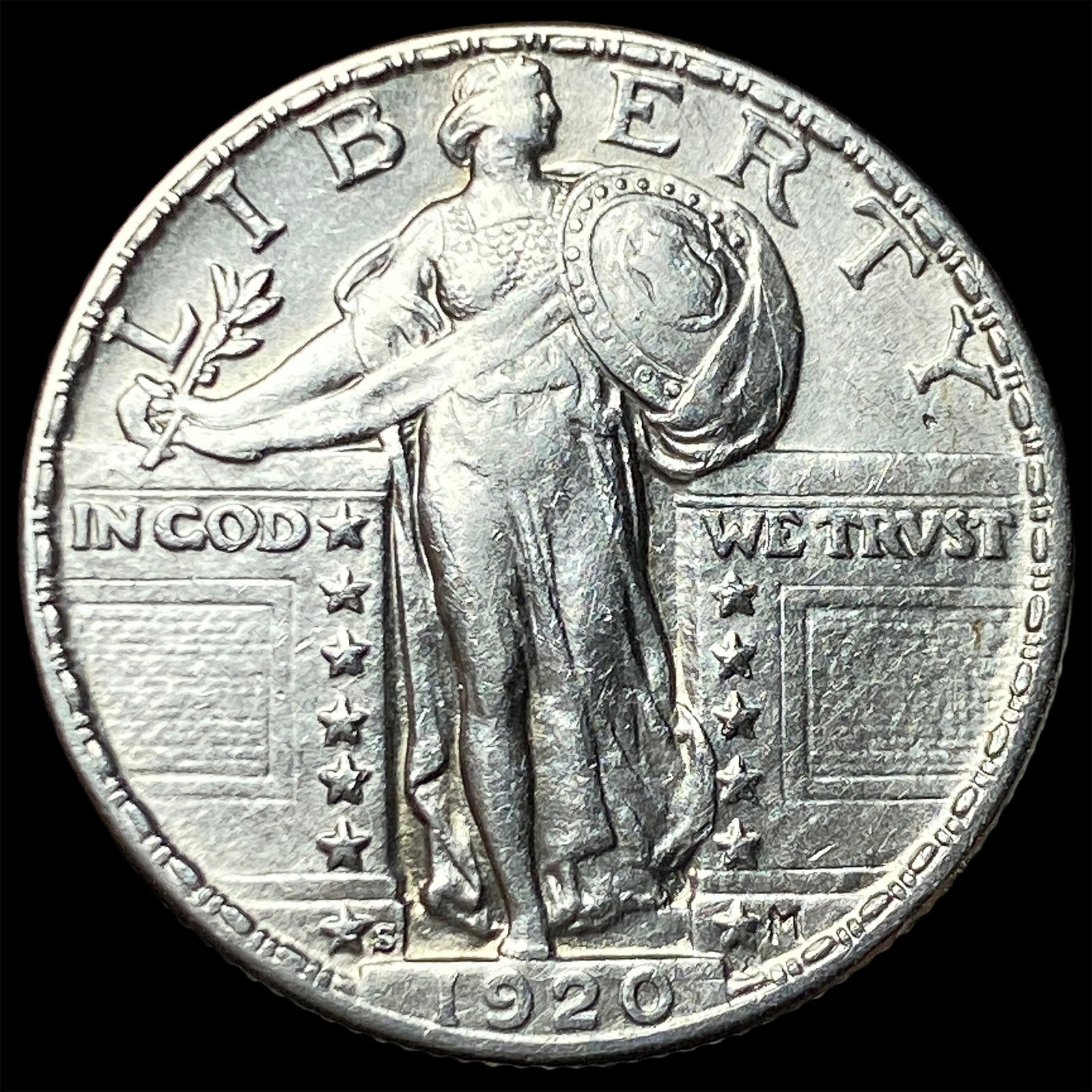 1920-S Standing Liberty Quarter CLOSELY UNCIRCULATED: 1920-S Standing Liberty Quarter CLOSELY UNCIRCULATED
