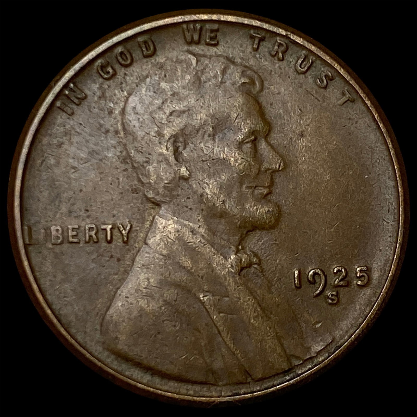1925-S Lincoln Wheat Cent NEARLY UNCIRCULATED: 1925-S Lincoln Wheat Cent NEARLY UNCIRCULATED