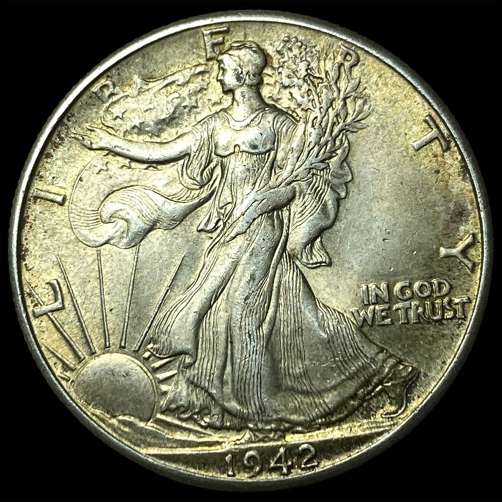 1942 Silver Walking Liberty Half Dollar CHOICE AU: 1942 Silver Walking Liberty Half Dollar CHOICE AU