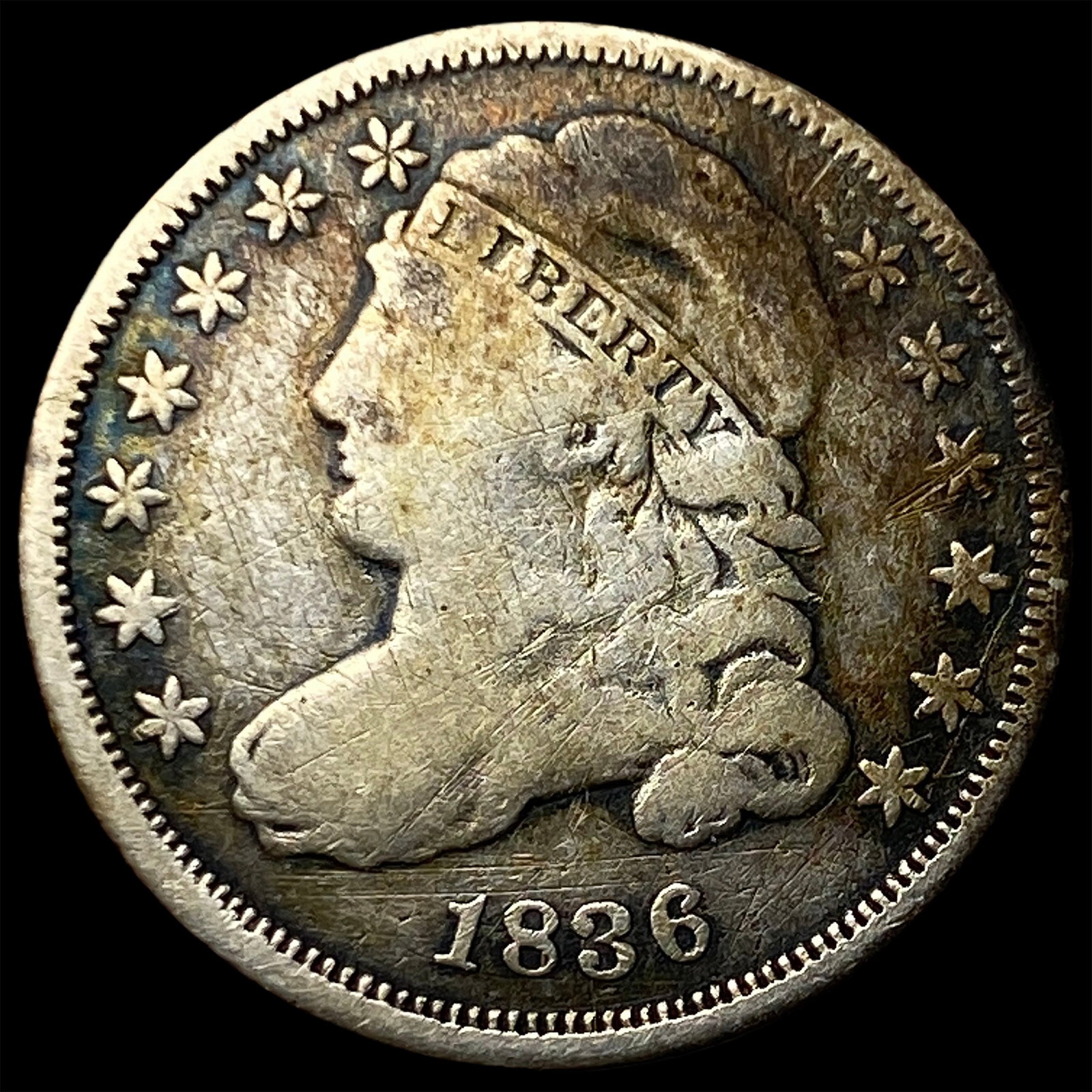 1836 Capped Bust Dime NICELY CIRCULATED: 1836 Capped Bust Dime NICELY CIRCULATED
