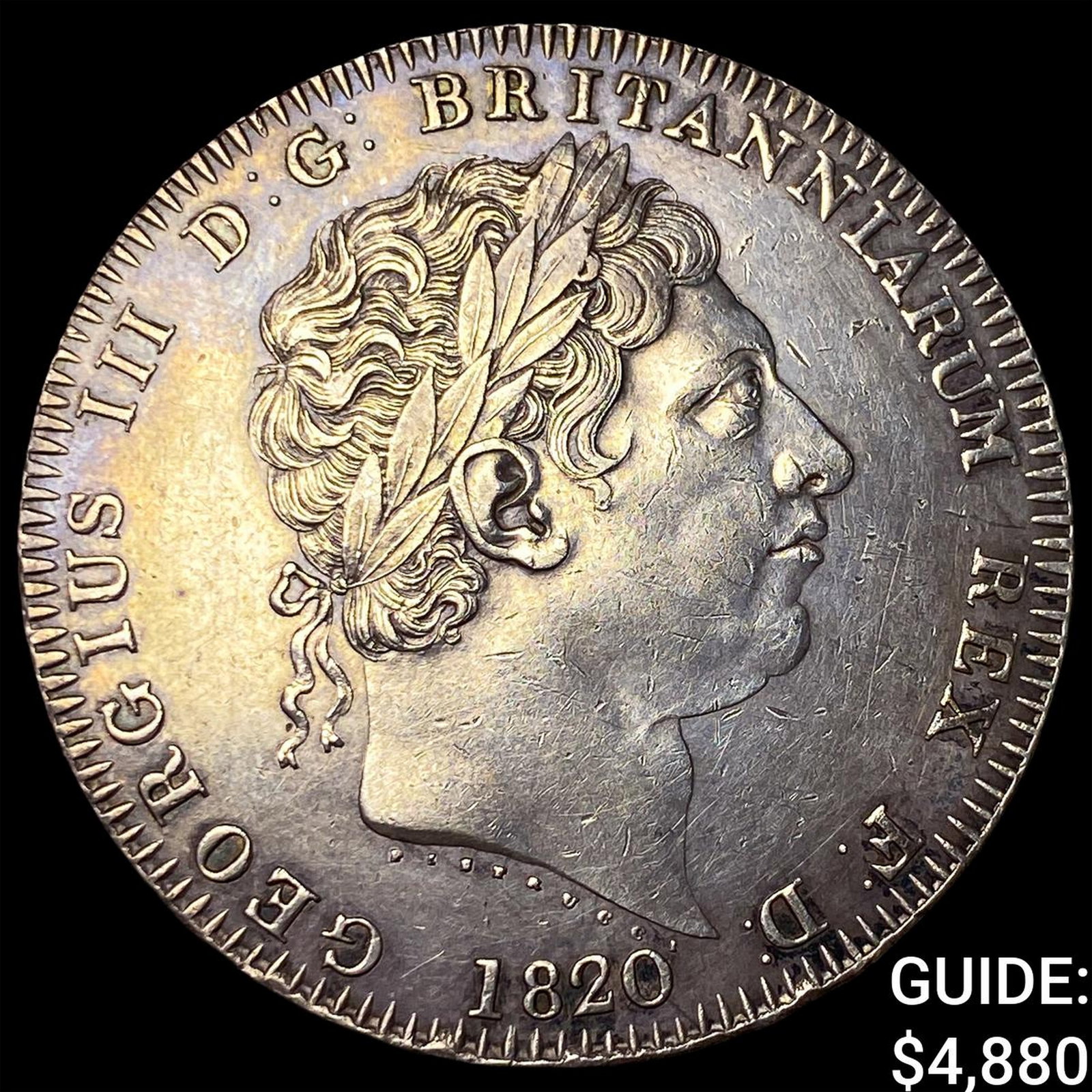 1820 Great Britain Geroge III Silver Crown: 1820 Great Britain Geroge III Silver Crown