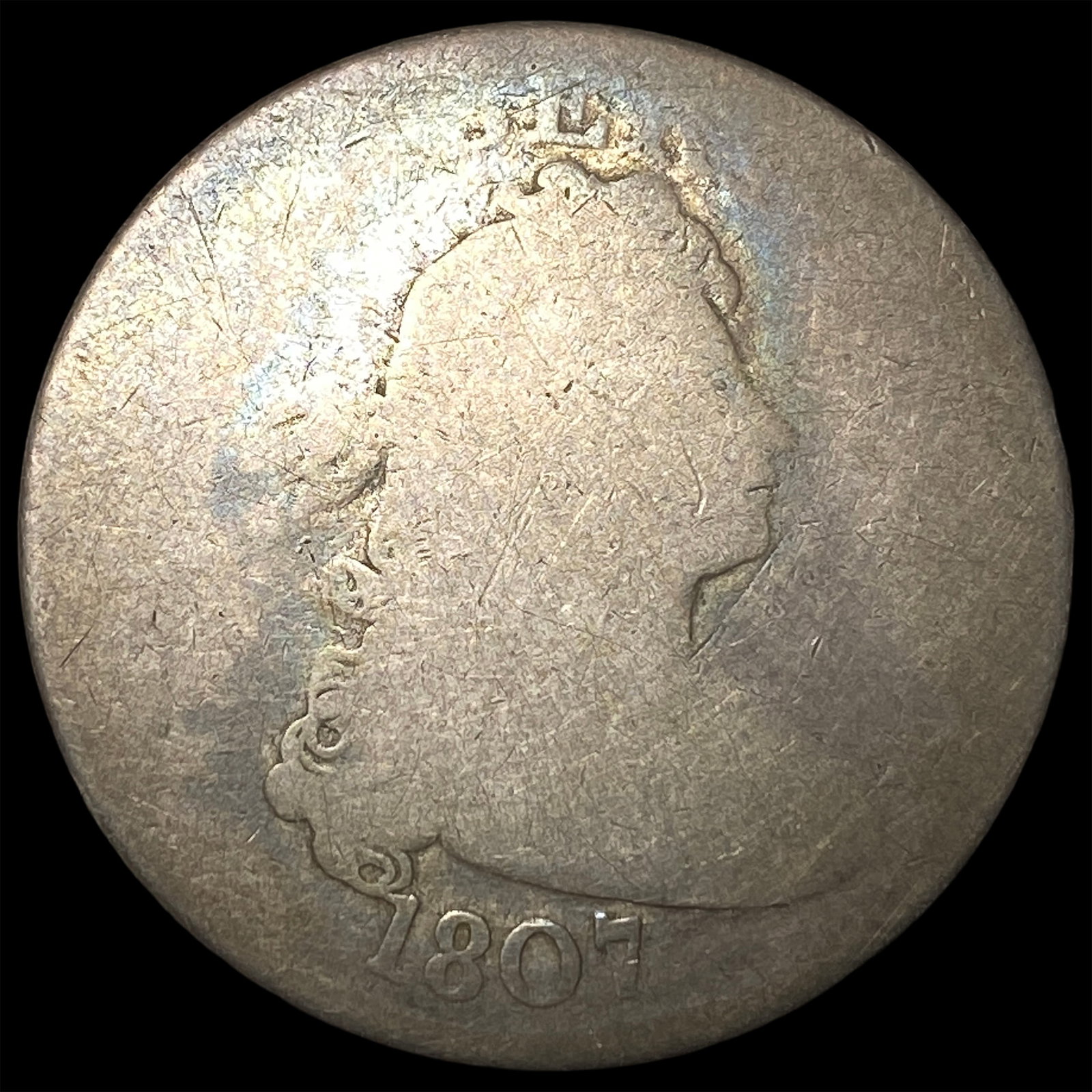 1807 Draped Bust Half Dollar NICELY CIRCULATED: 1807 Draped Bust Half Dollar NICELY CIRCULATED