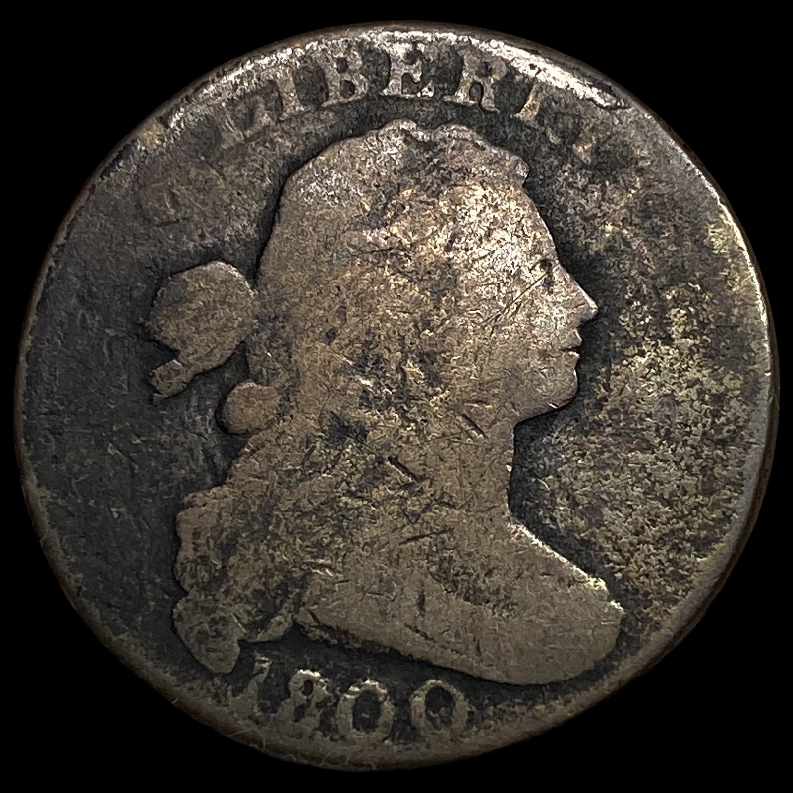 1800 Draped Bust Large Cent NICELY CIRCULATED: 1800 Draped Bust Large Cent NICELY CIRCULATED