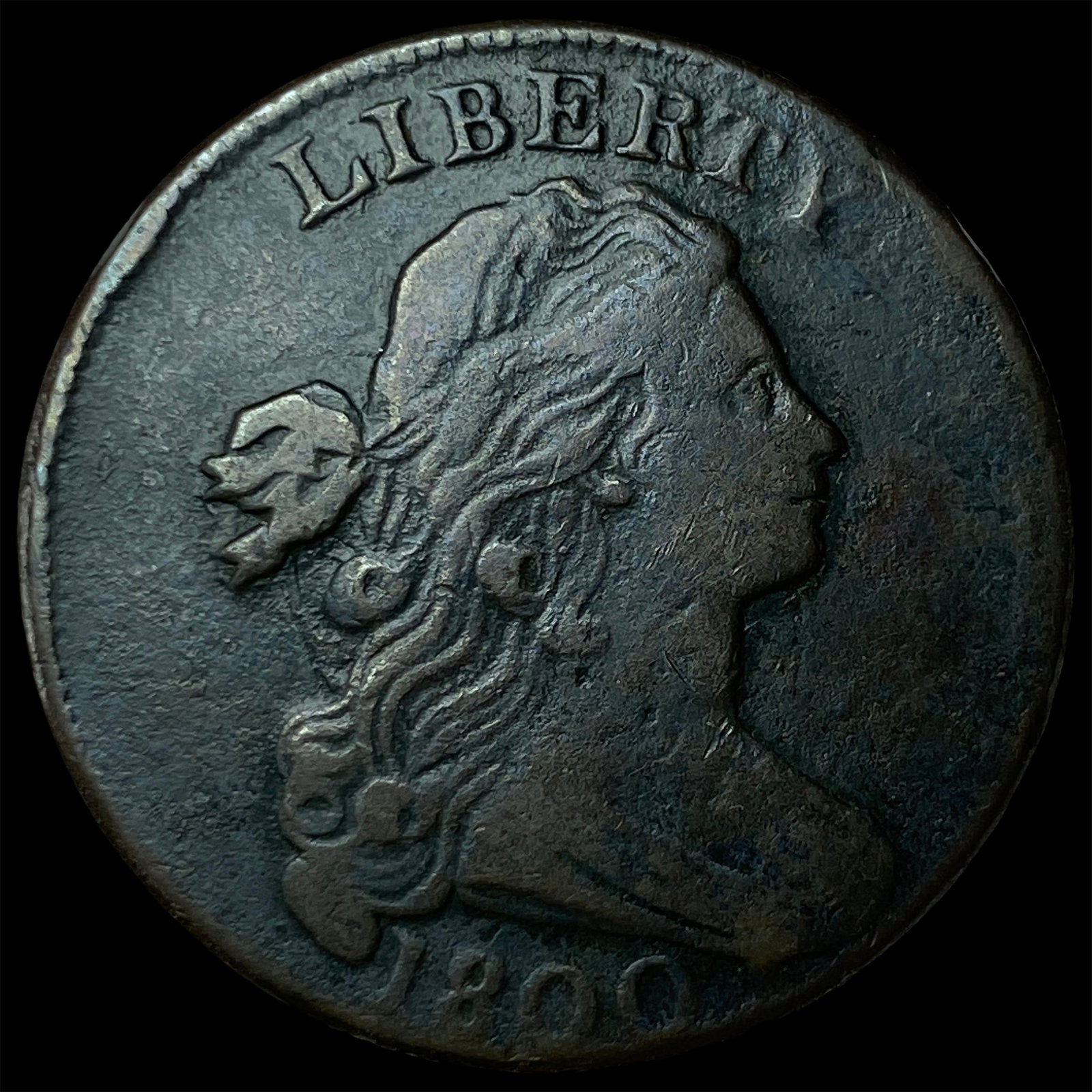 1800 Draped Bust Large Cent CLOSELY UNCIRCULATED: 1800 Draped Bust Large Cent CLOSELY UNCIRCULATED