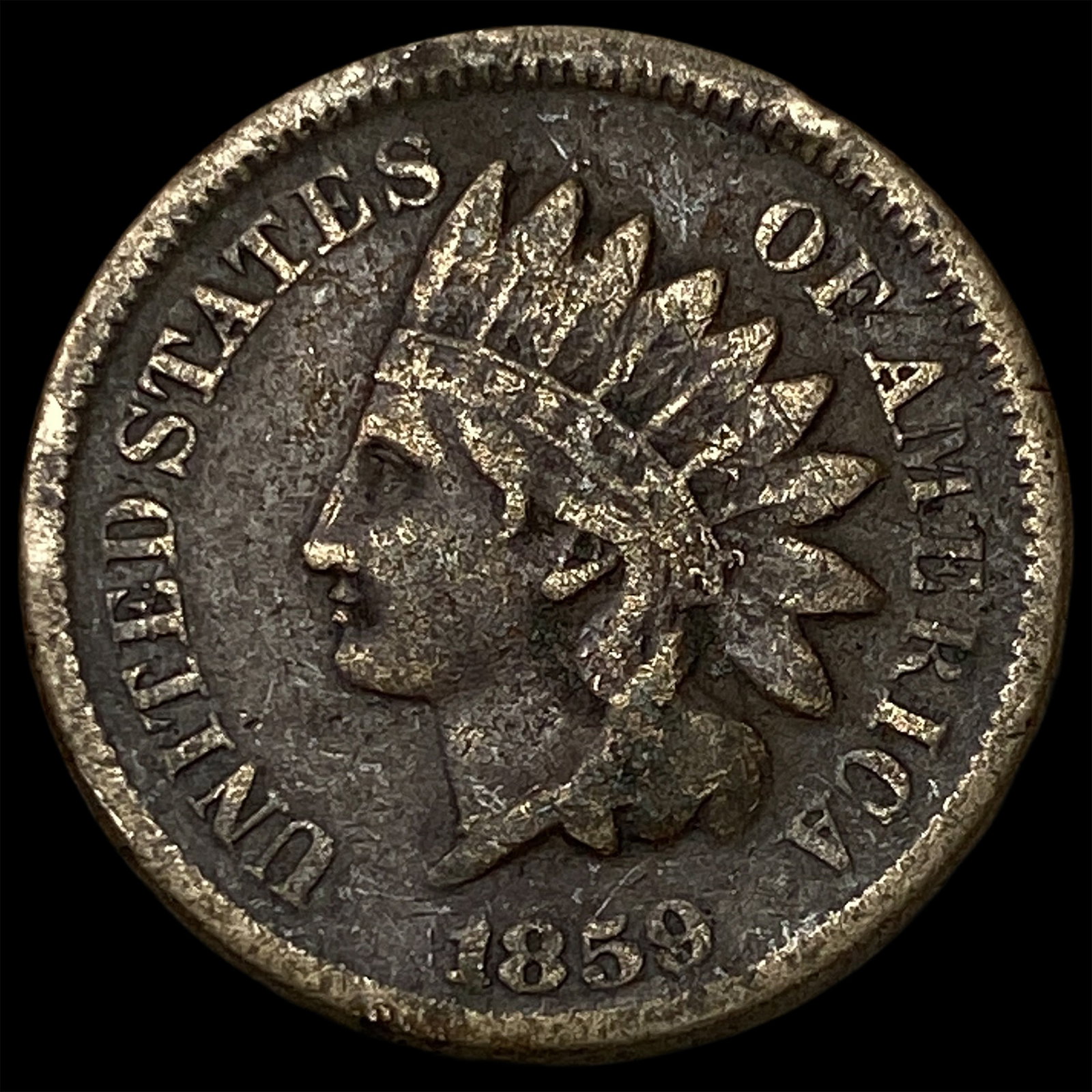 1859 Indian Head Cent NICELY CIRCULATED: 1859 Indian Head Cent NICELY CIRCULATED