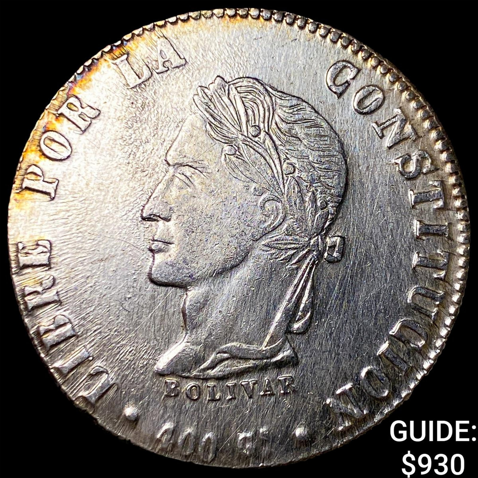 1862PTS FP Bolivia Silver 8 Soles 0.5806oz ASW (1 of 2)