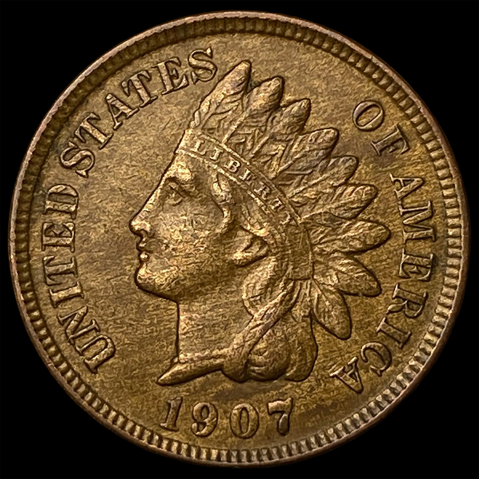1907 Indian Head Cent CHOICE AU: 1907 Indian Head Cent CHOICE AU