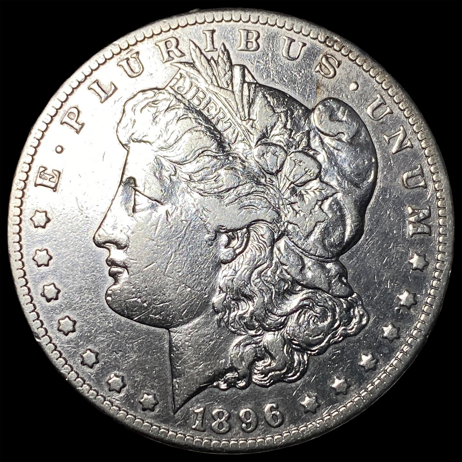 1896-S Silver Morgan Dollar ABOUT UNCIRCULATED: 1896-S Silver Morgan Dollar ABOUT UNCIRCULATED