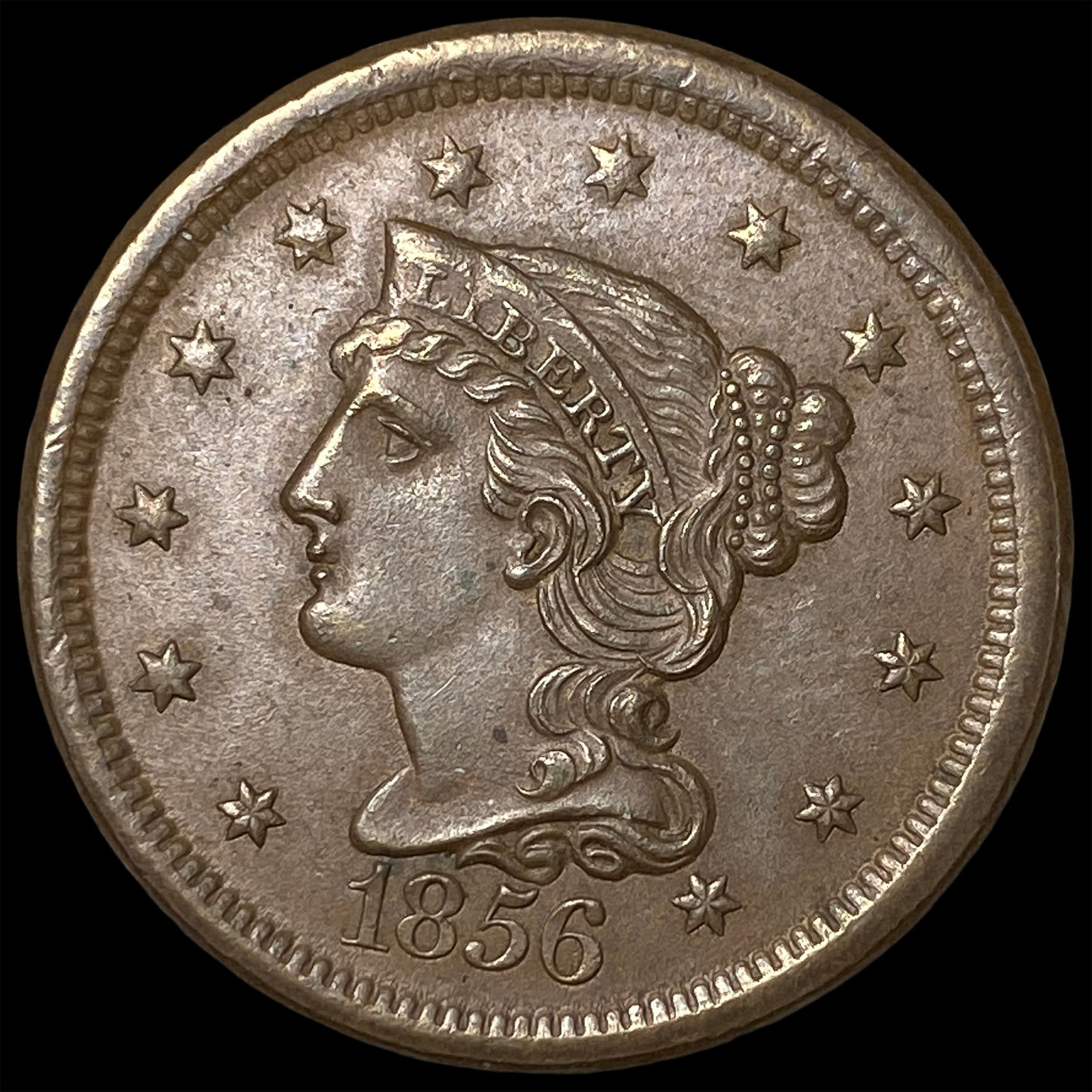 1856 Braided Hair Large Cent UNCIRCULATED: 1856 Braided Hair Large Cent UNCIRCULATED