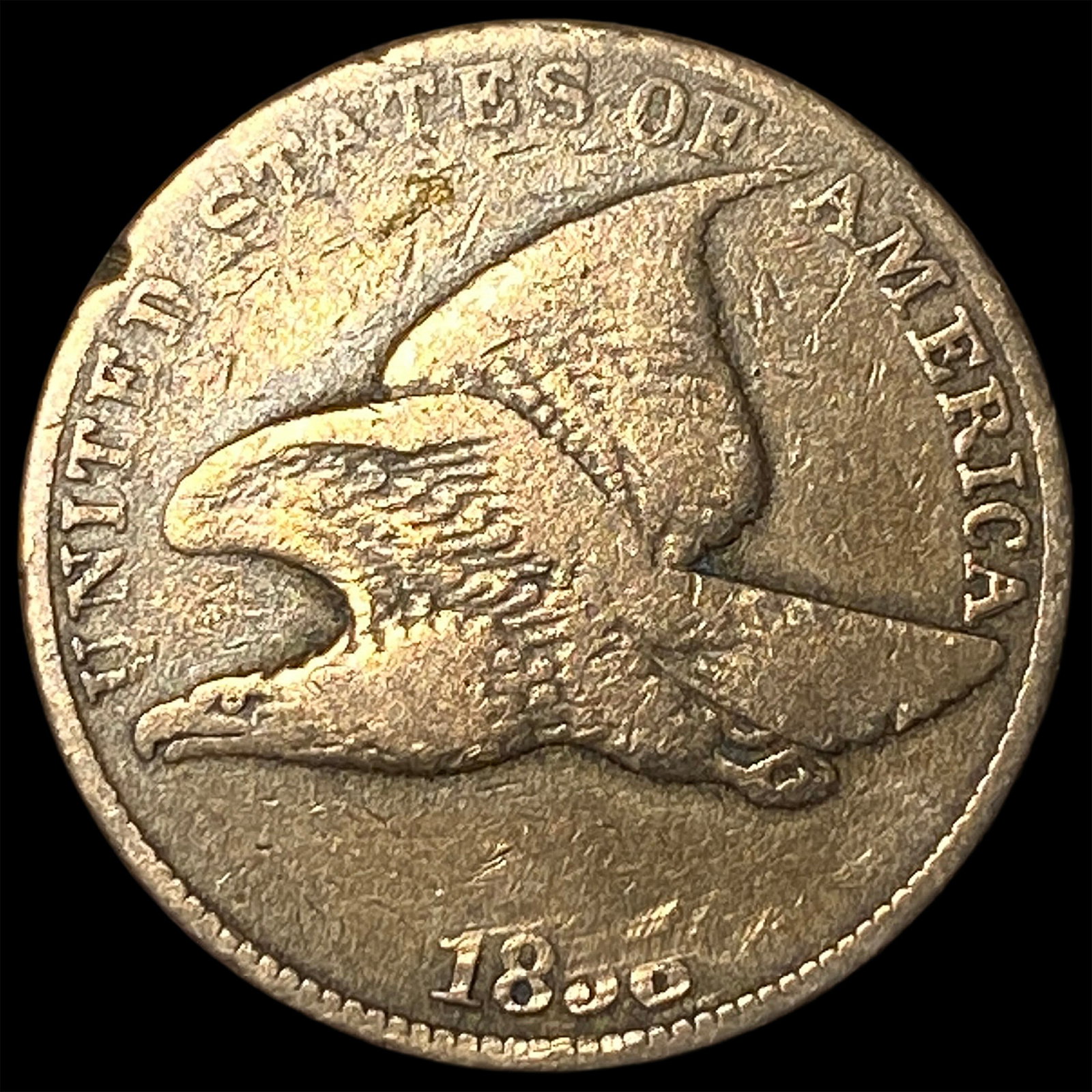 1858 Flying Eagle Cent ABOUT UNCIRCULATED: 1858 Flying Eagle Cent ABOUT UNCIRCULATED