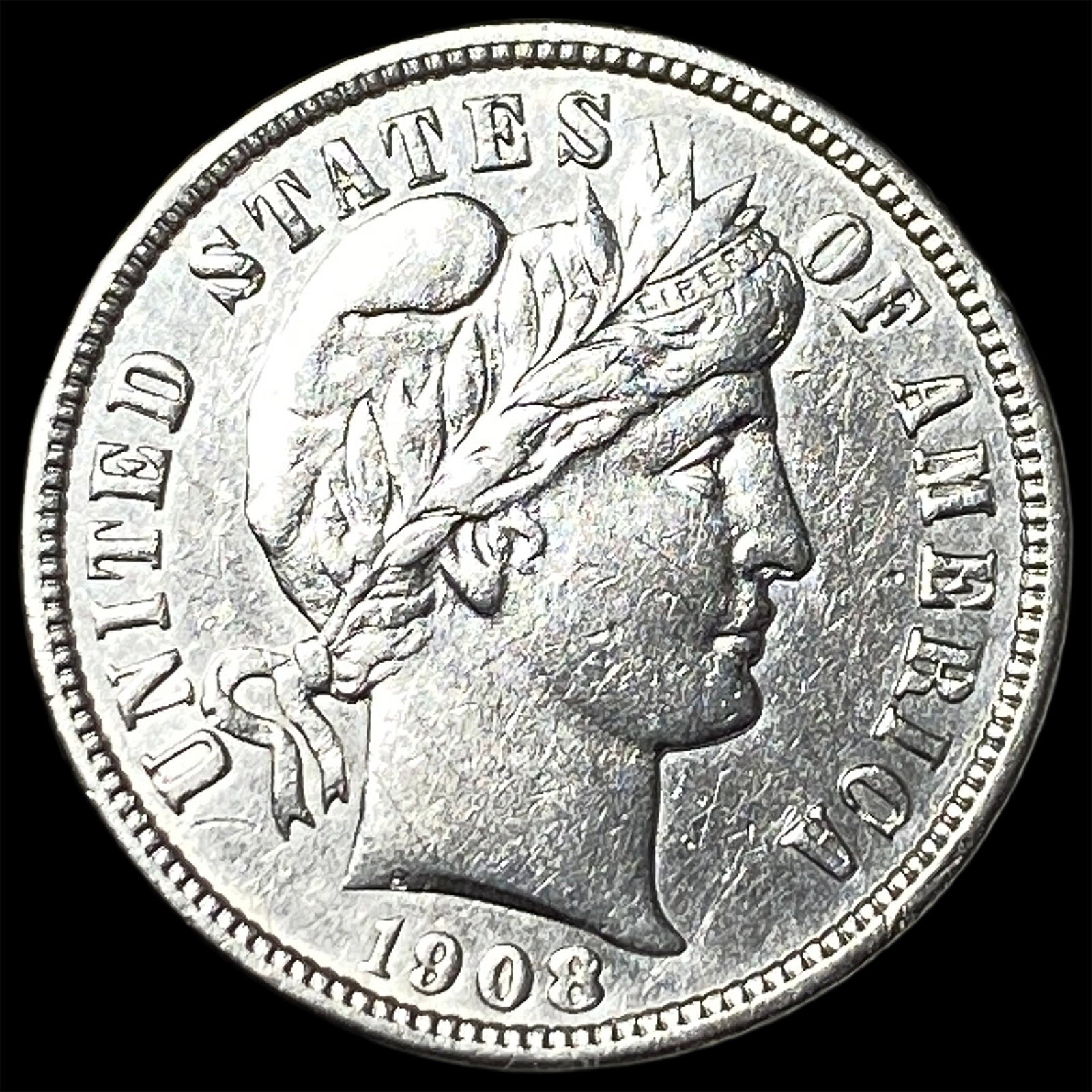 1908-D Silver Barber Dime UNCIRCULATED (1 of 2)