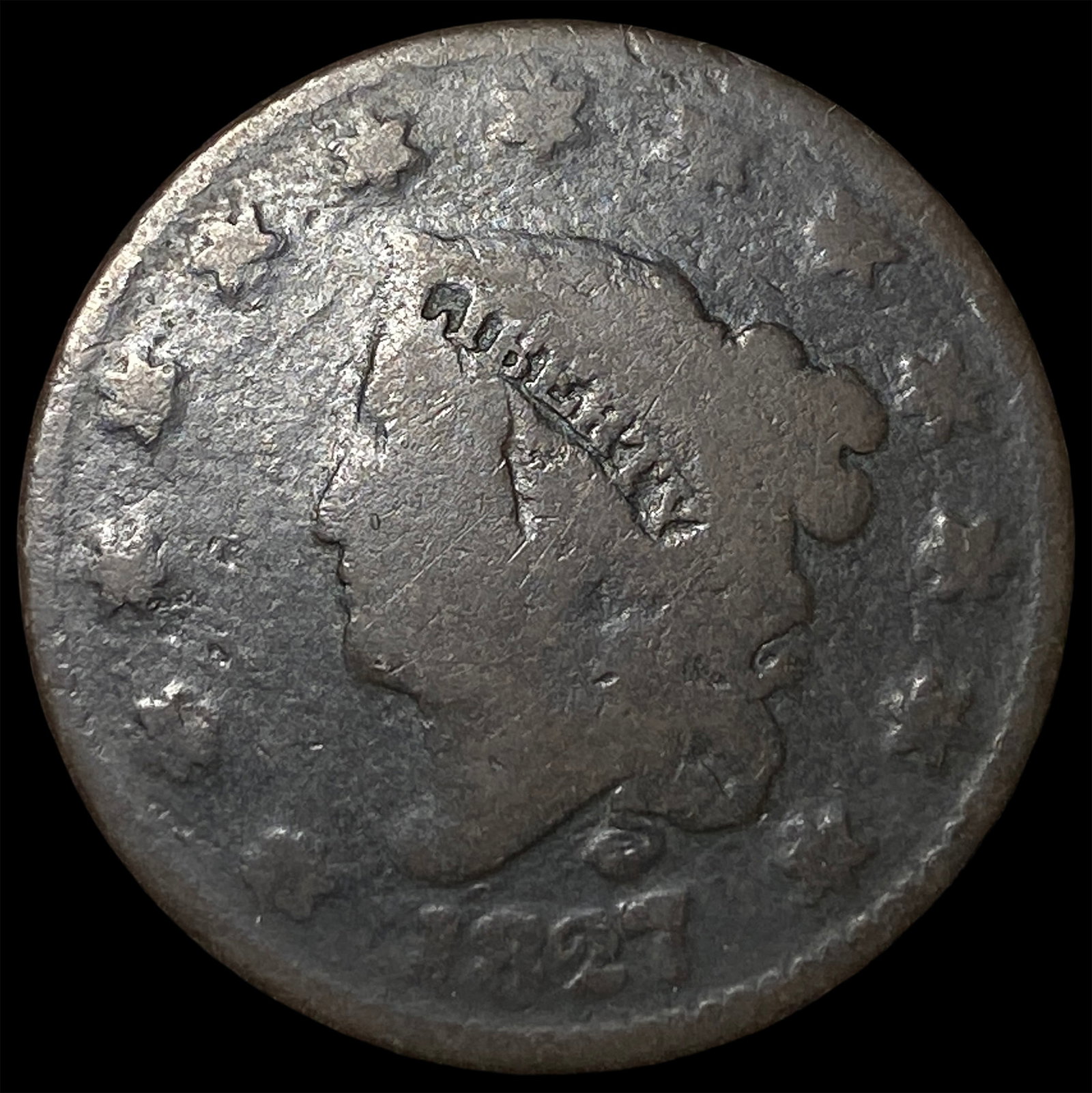 1827 Coronet Head Large Cent NICELY CIRCULATED (1 of 2)