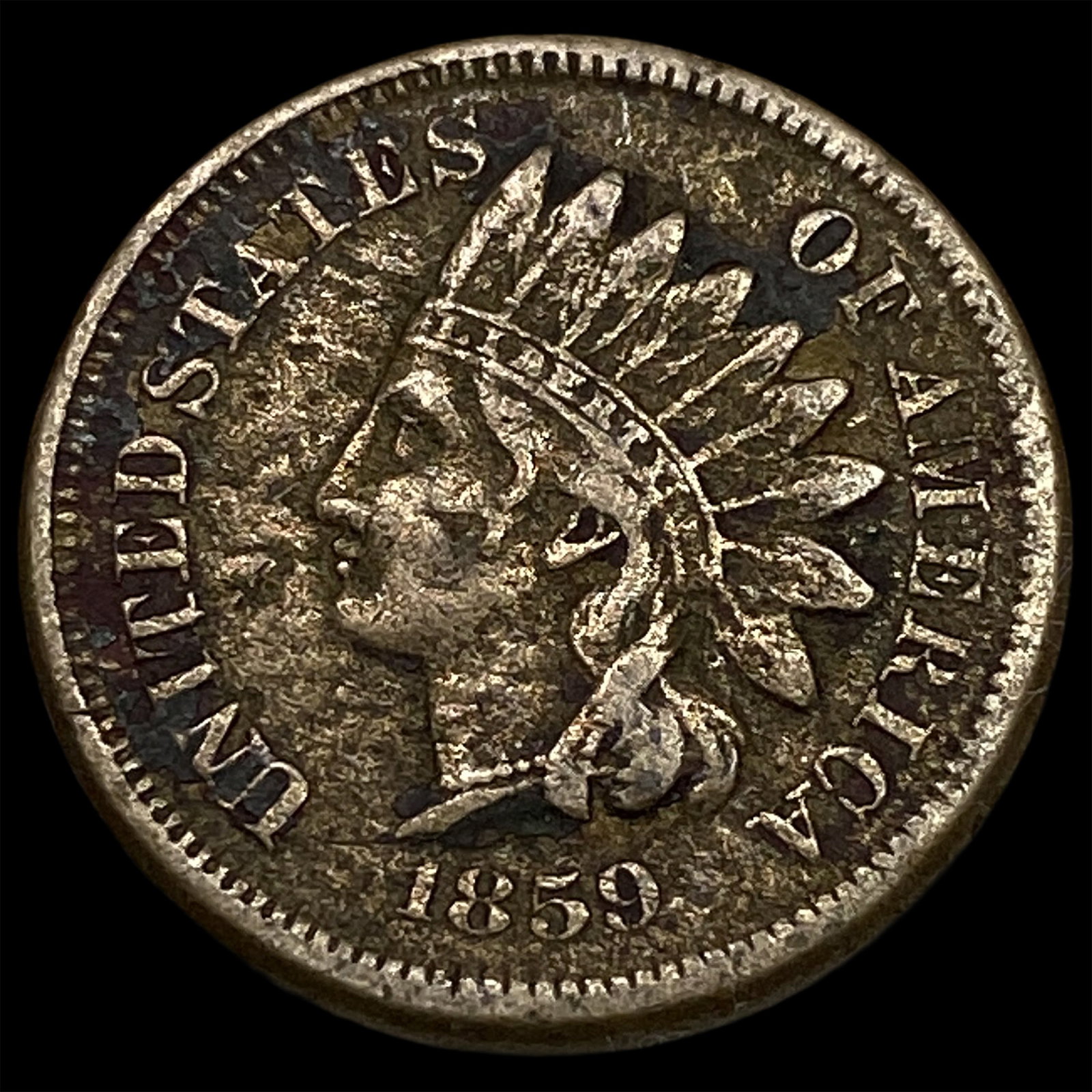 1859 Indian Head Cent LIGHTLY CIRCULATED: 1859 Indian Head Cent LIGHTLY CIRCULATED