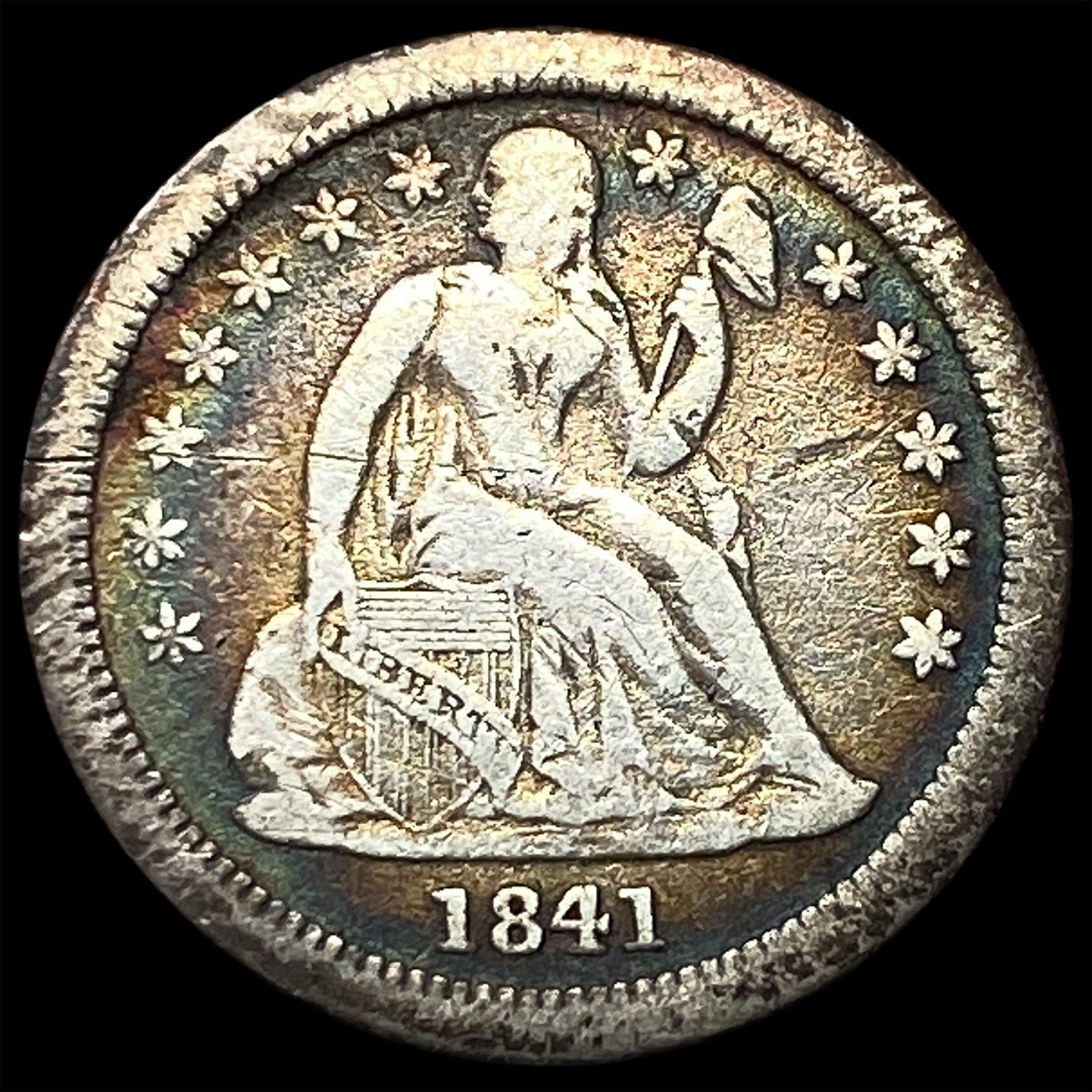 1841-O Silver Seated Liberty Dime LIGHTLY CIRCULATED: 1841-O Silver Seated Liberty Dime LIGHTLY CIRCULATED