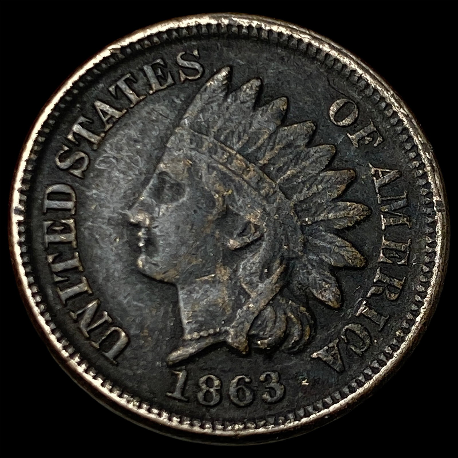 1863 Indian Head Cent NICELY CIRCULATED (1 of 2)