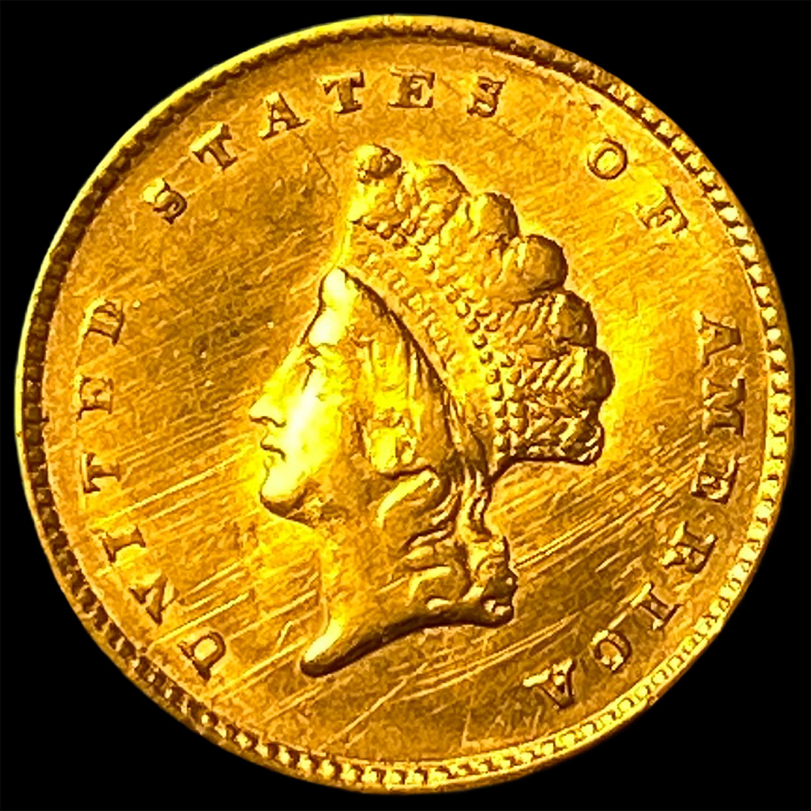 1855 Gold $1 Indian Head Type 2 HIGH GRADE: 1855 Gold $1 Indian Head Type 2 HIGH GRADE