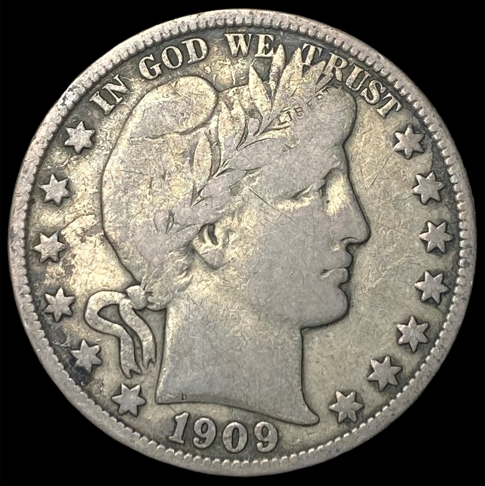 1909 Barber Half Dollar NEARLY UNCIRCULATED (1 of 2)