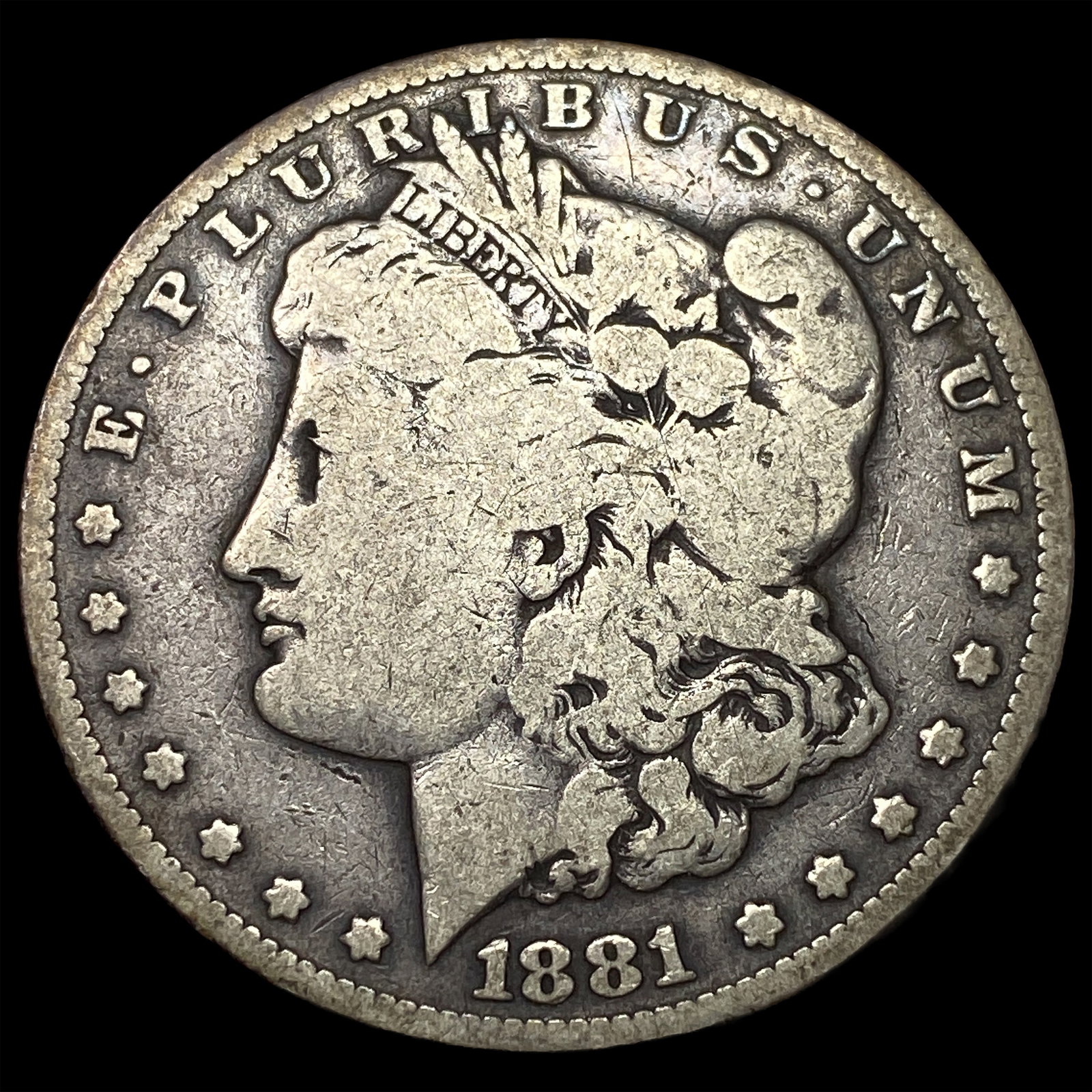 1881-CC Silver Morgan Dollar LIGHTLY CIRCULATED: 1881-CC Silver Morgan Dollar LIGHTLY CIRCULATED