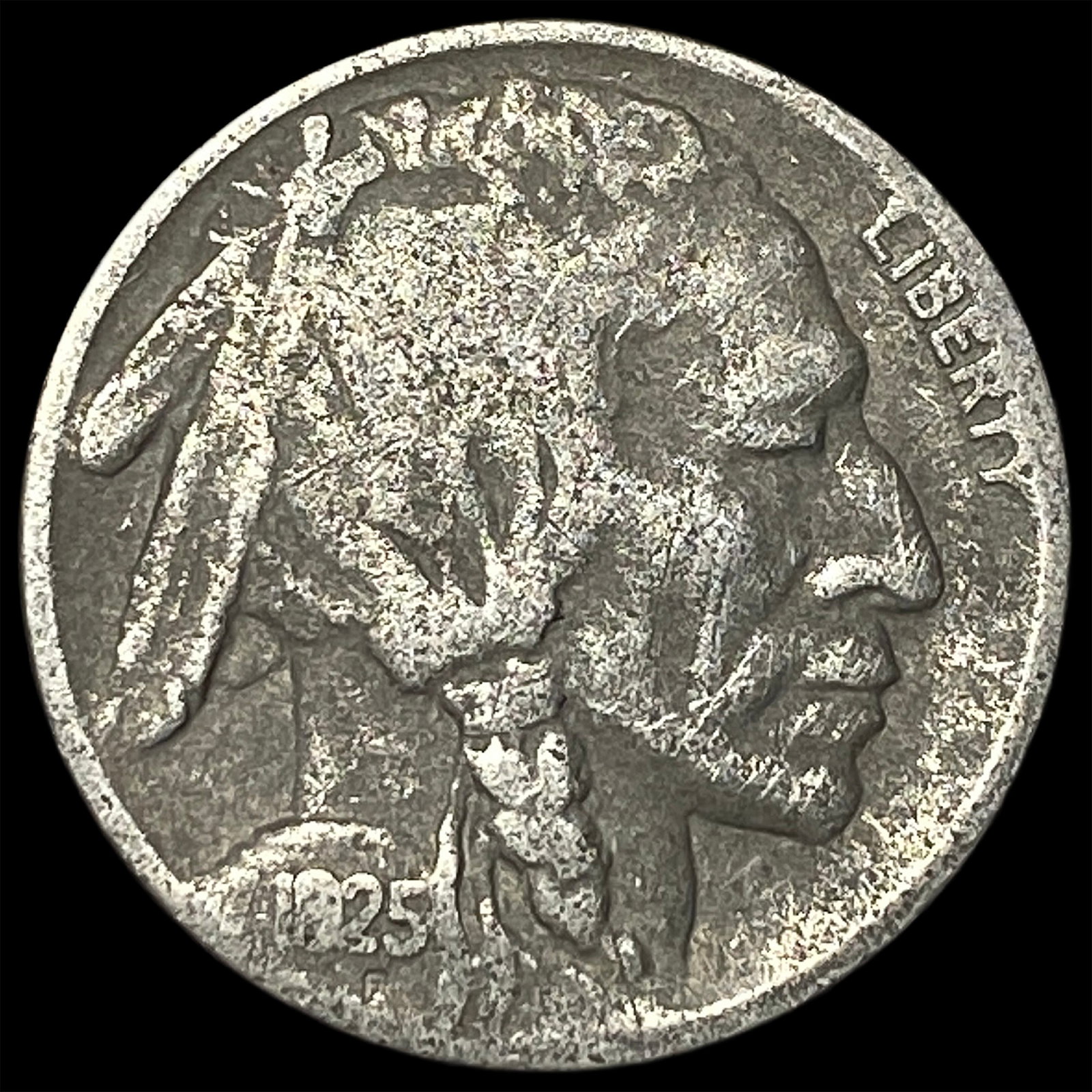 1925-D Buffalo Nickel NICELY CIRCULATED: 1925-D Buffalo Nickel NICELY CIRCULATED