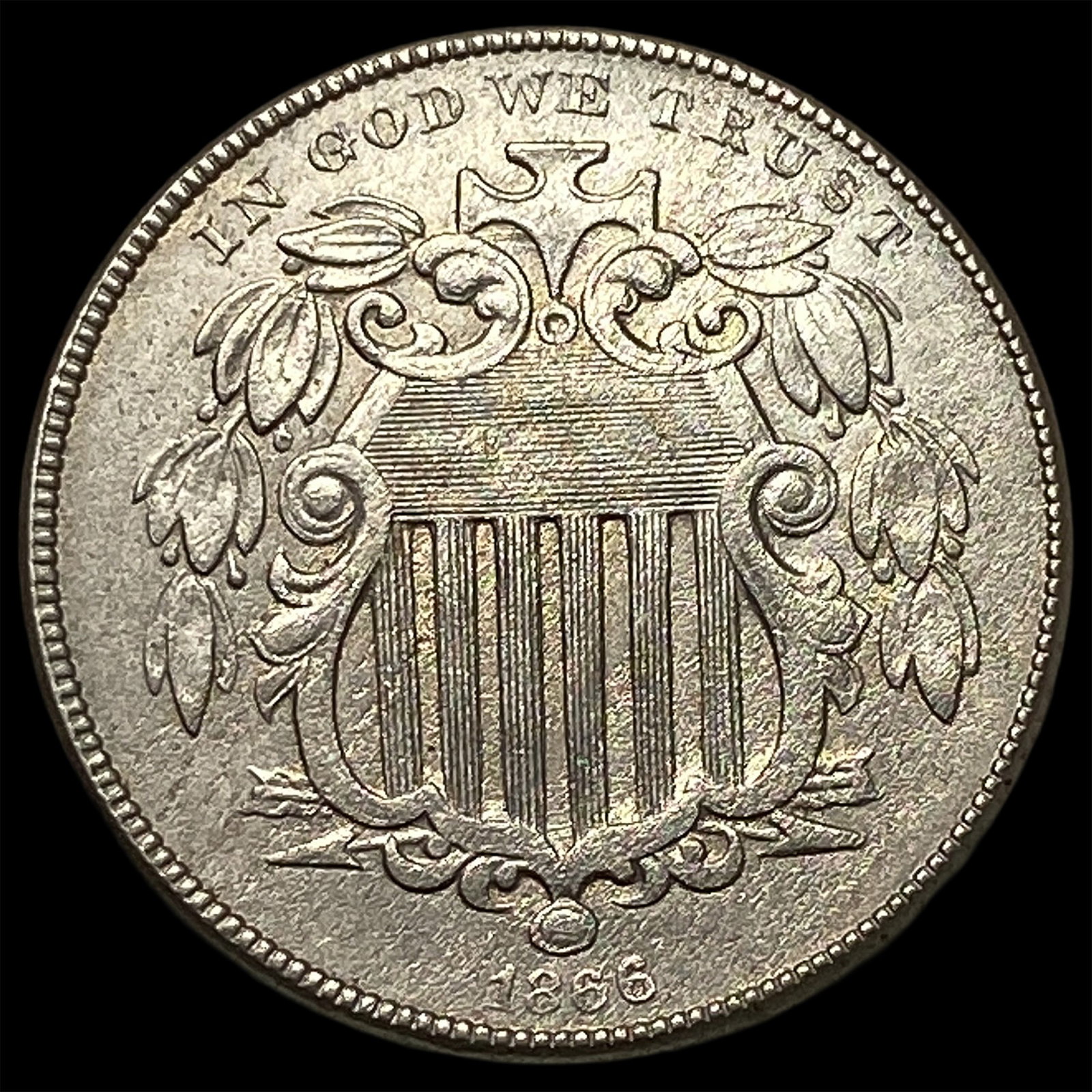 1866 Shield Nickel CLOSELY UNCIRCULATED: 1866 Shield Nickel CLOSELY UNCIRCULATED