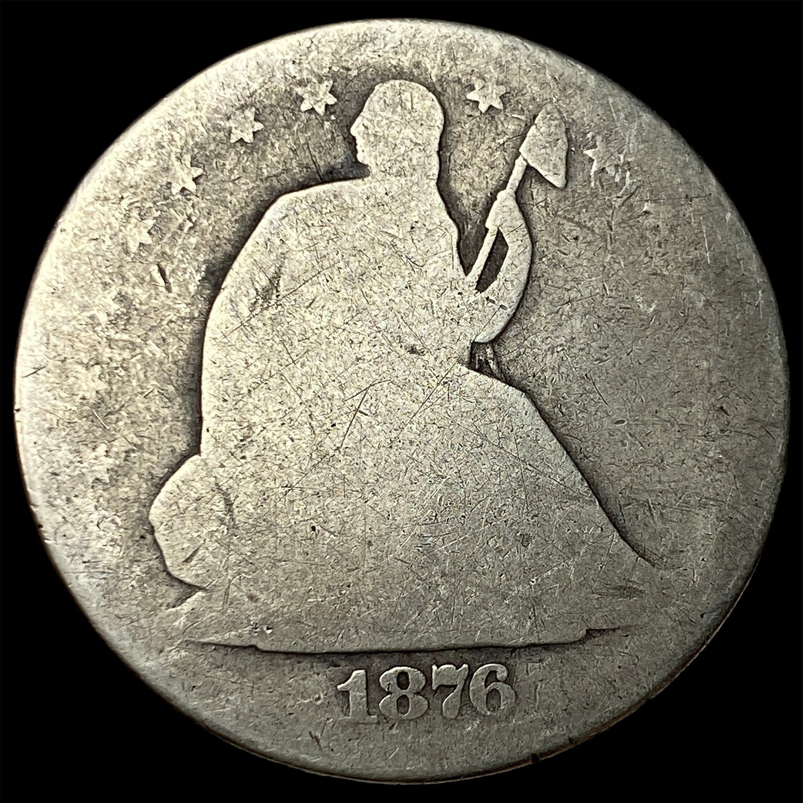 1876-S Seated Liberty Half Dollar NICELY CIRCULATED: 1876-S Seated Liberty Half Dollar NICELY CIRCULATED