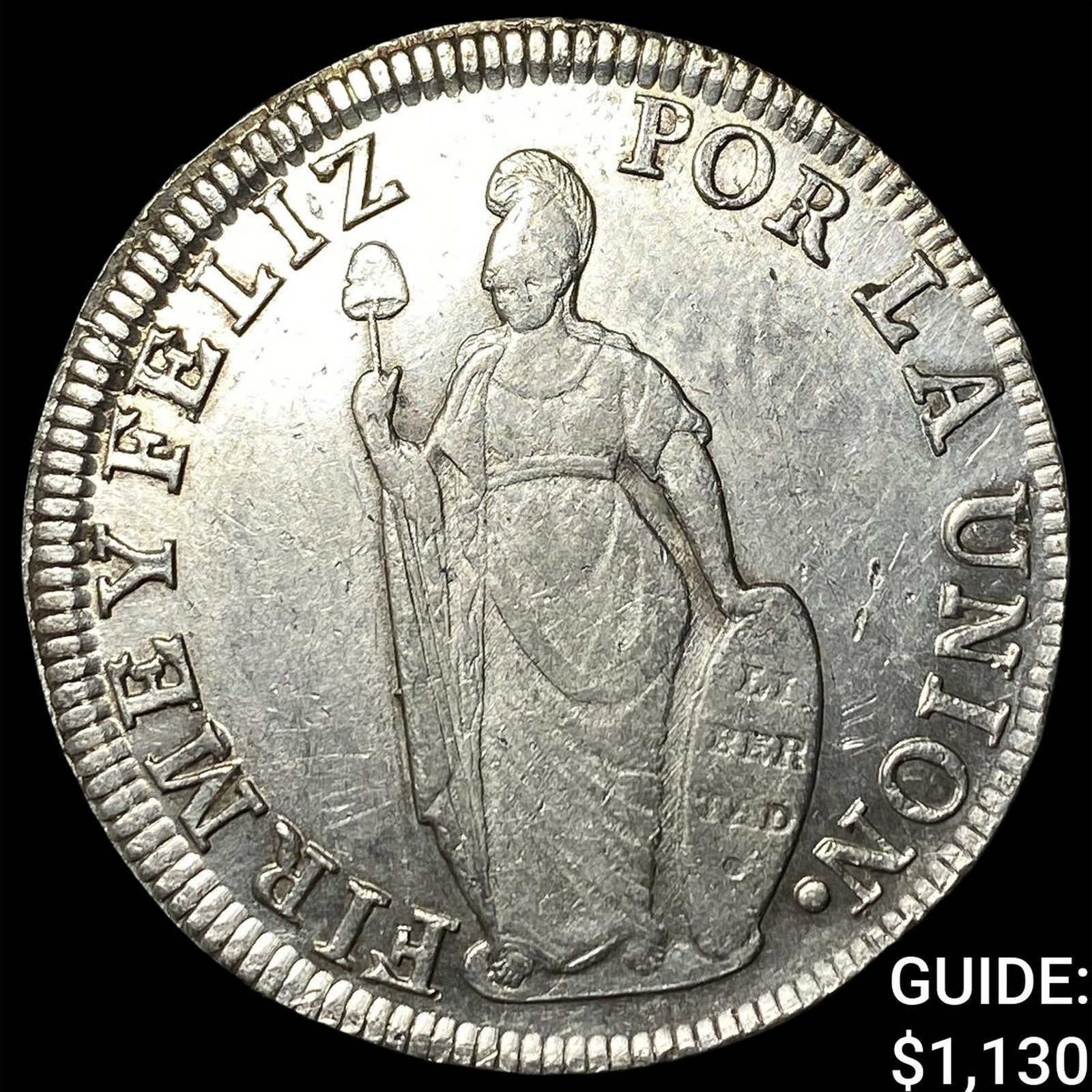 1832 Peru Silver 8 Real: 1832 Peru Silver 8 Real