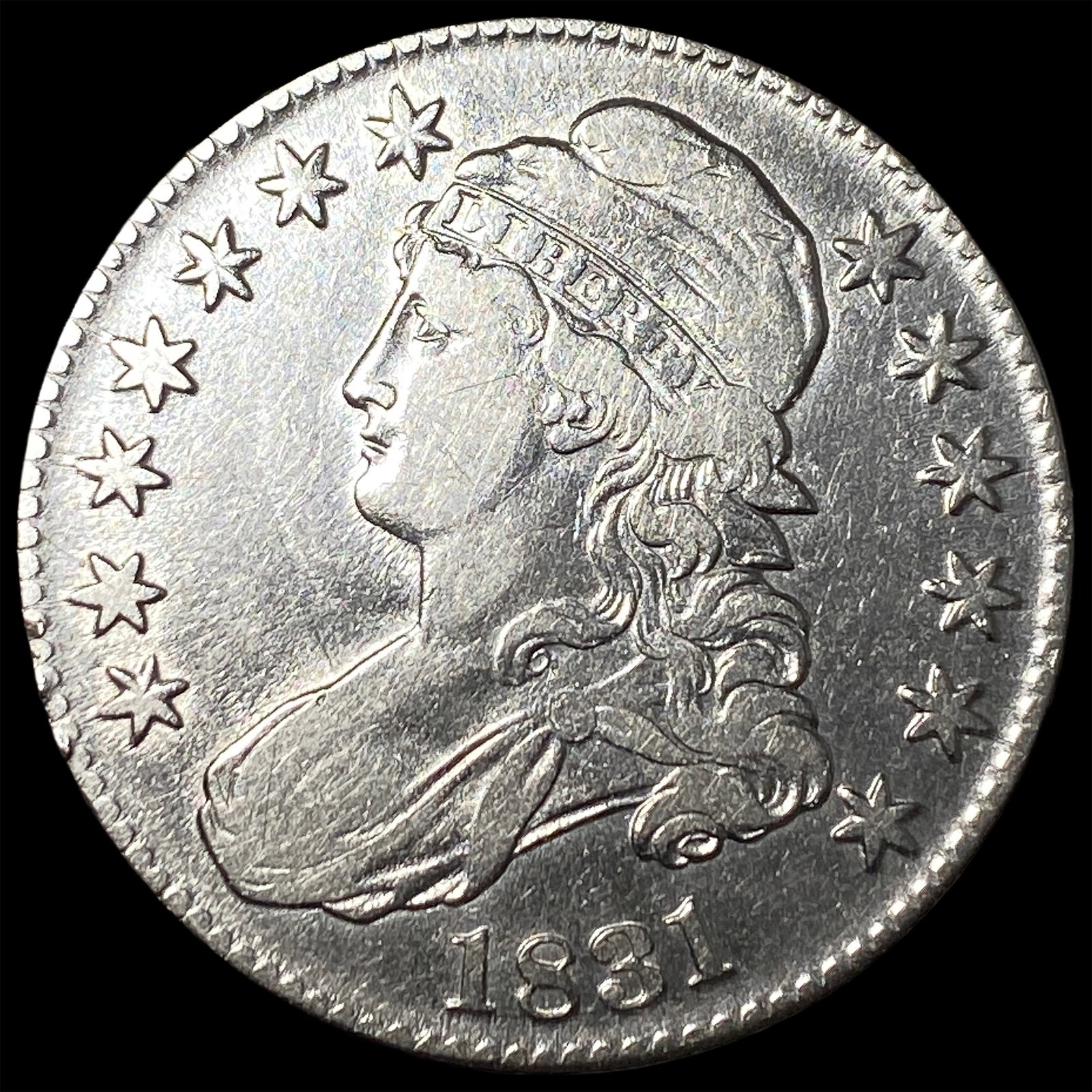 1831 Capped Bust Half Dollar CLOSELY UNCIRCULATED: 1831 Capped Bust Half Dollar CLOSELY UNCIRCULATED