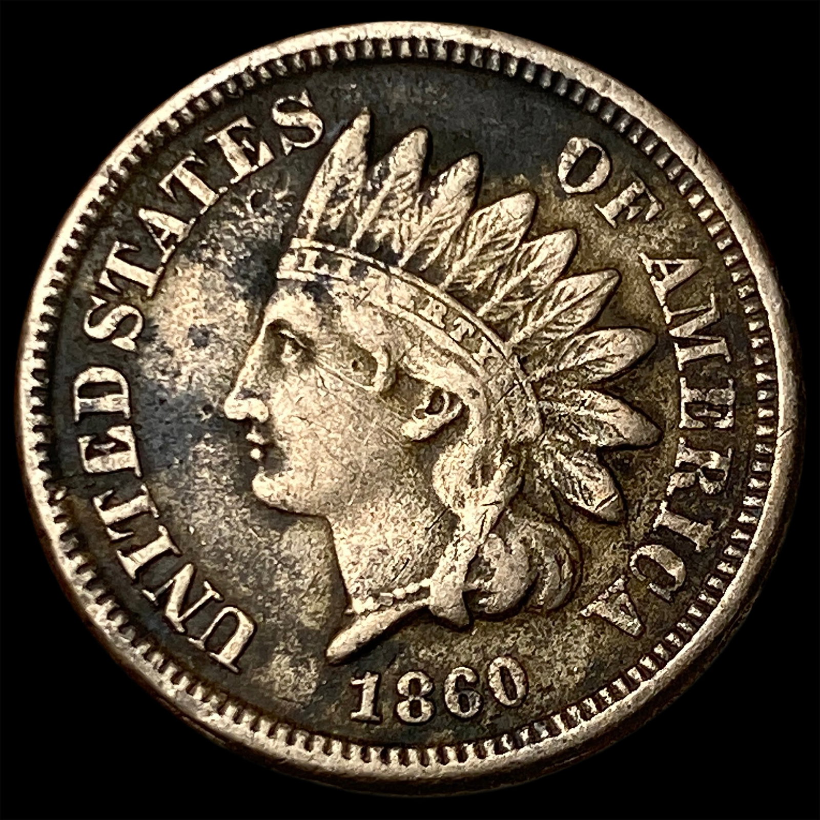 1860 Indian Head Cent LIGHTLY CIRCULATED: 1860 Indian Head Cent LIGHTLY CIRCULATED