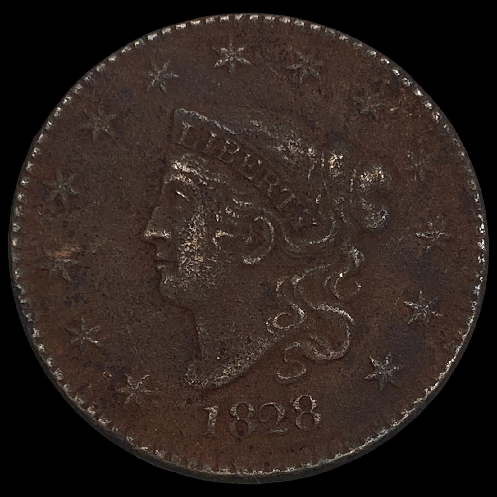 1828 Coronet Head Large Cent LIGHTLY CIRCULATED (1 of 2)