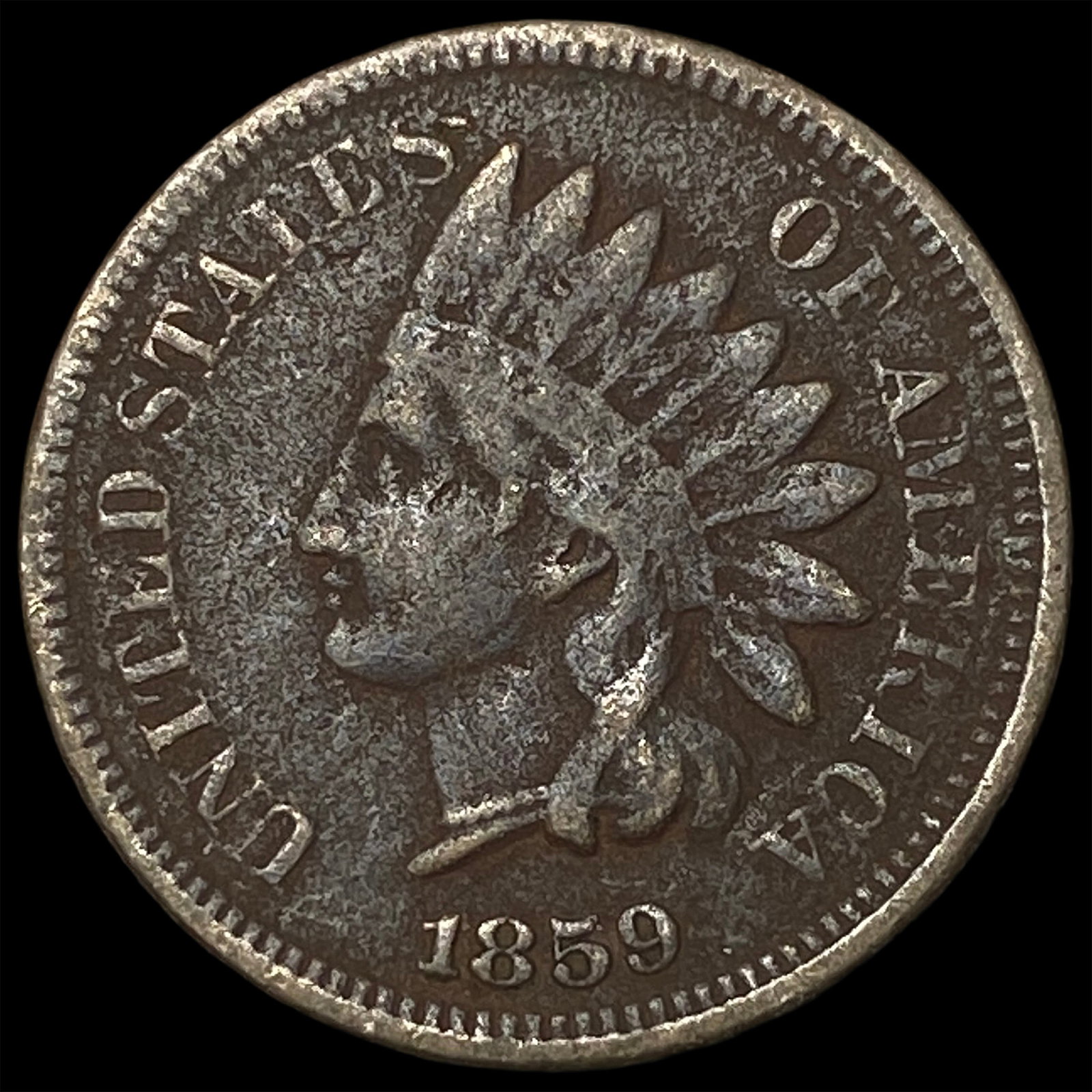 1859 Indian Head Cent NICELY CIRCULATED: 1859 Indian Head Cent NICELY CIRCULATED