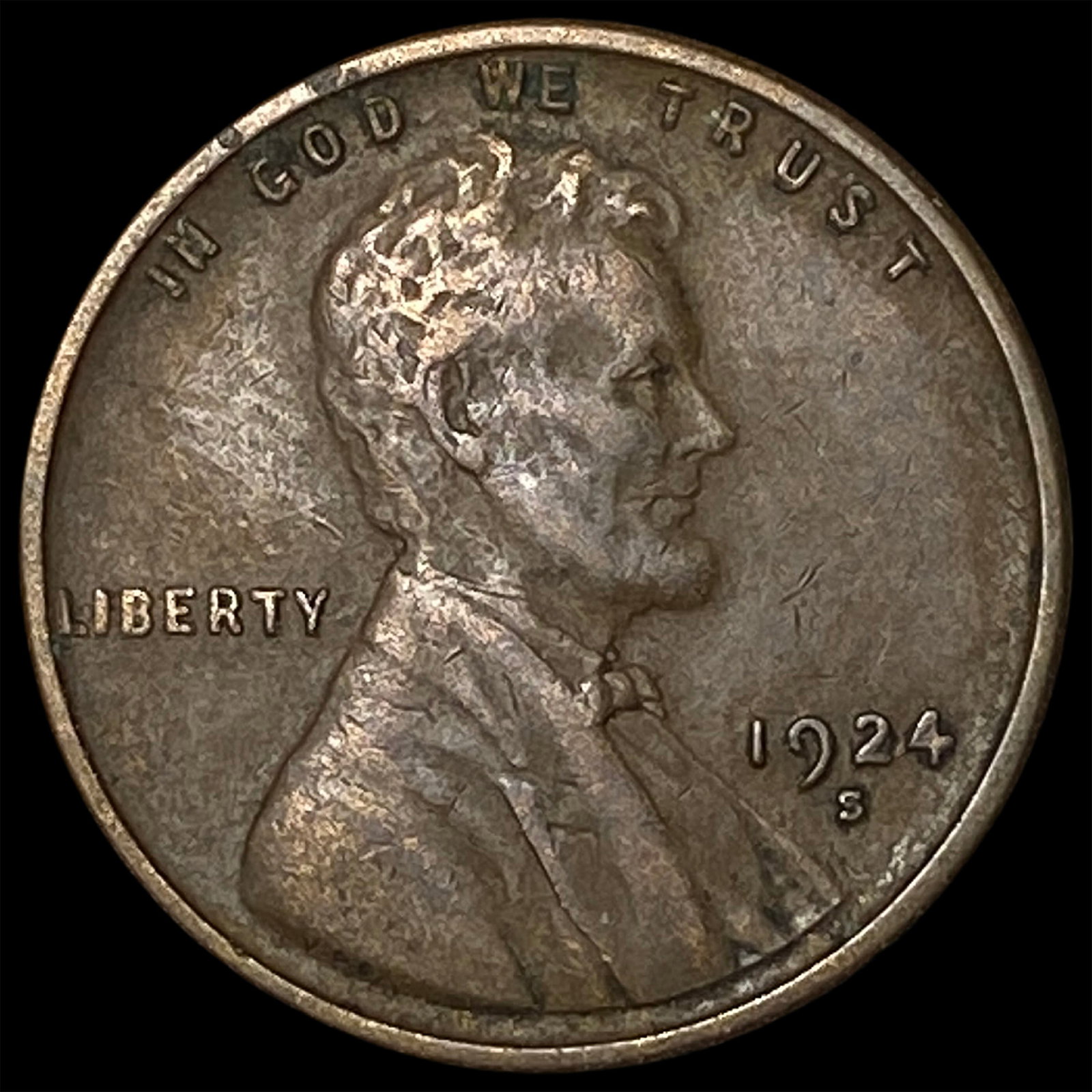 1924-S Lincoln Wheat Cent NEARLY UNCIRCULATED: 1924-S Lincoln Wheat Cent NEARLY UNCIRCULATED