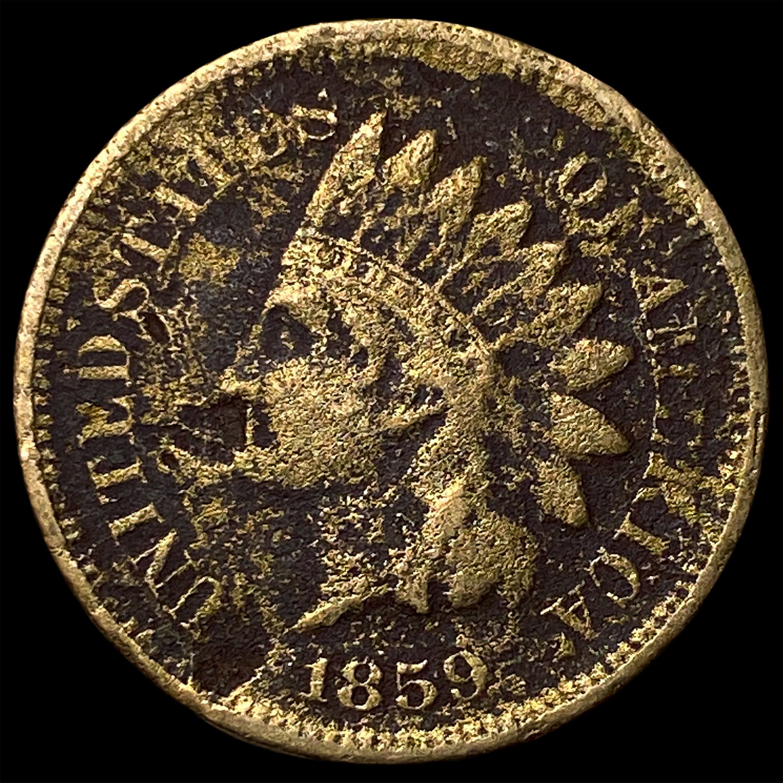 1859 Indian Head Cent CLOSELY UNCIRCULATED: 1859 Indian Head Cent CLOSELY UNCIRCULATED
