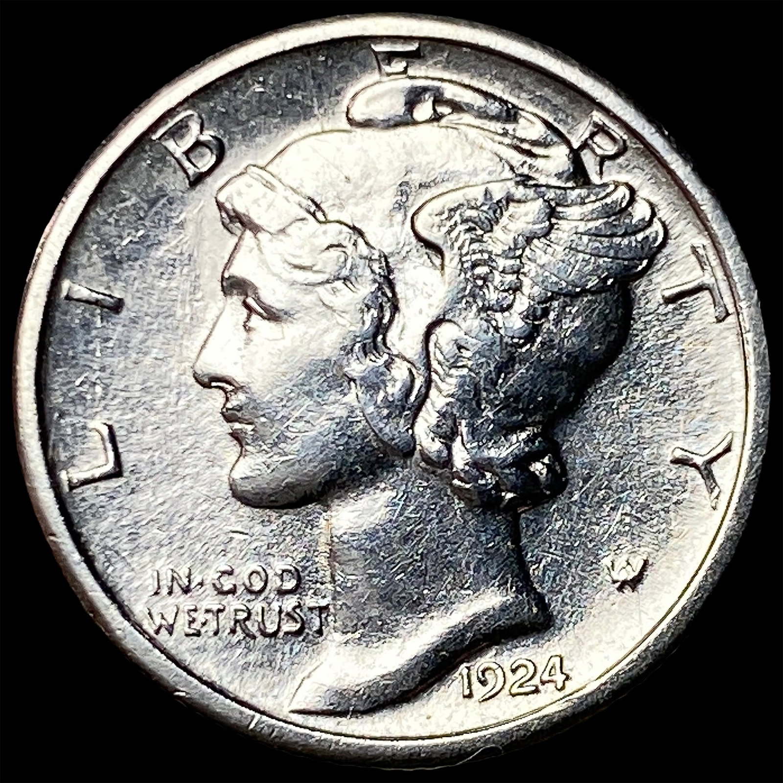 1924-S Mercury Dime UNCIRCULATED: 1924-S Mercury Dime UNCIRCULATED