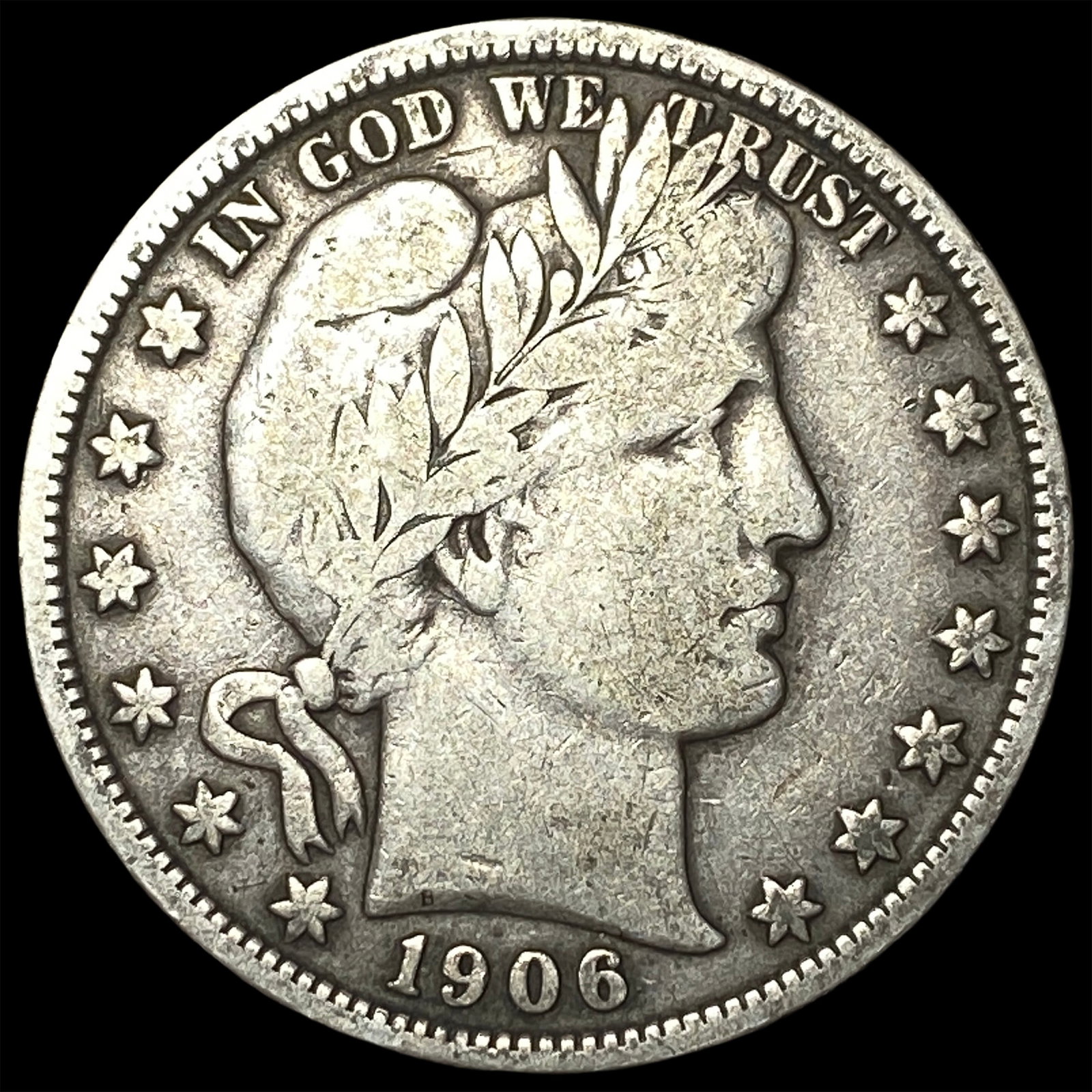 1906 Barber Half Dollar LIGHTLY CIRCULATED: 1906 Barber Half Dollar LIGHTLY CIRCULATED