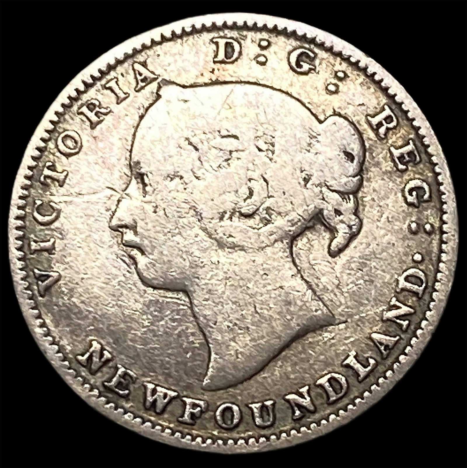 1890 Newfoundland Silver 5 Cents LIGHTLY CIRCULATED (1 of 2)