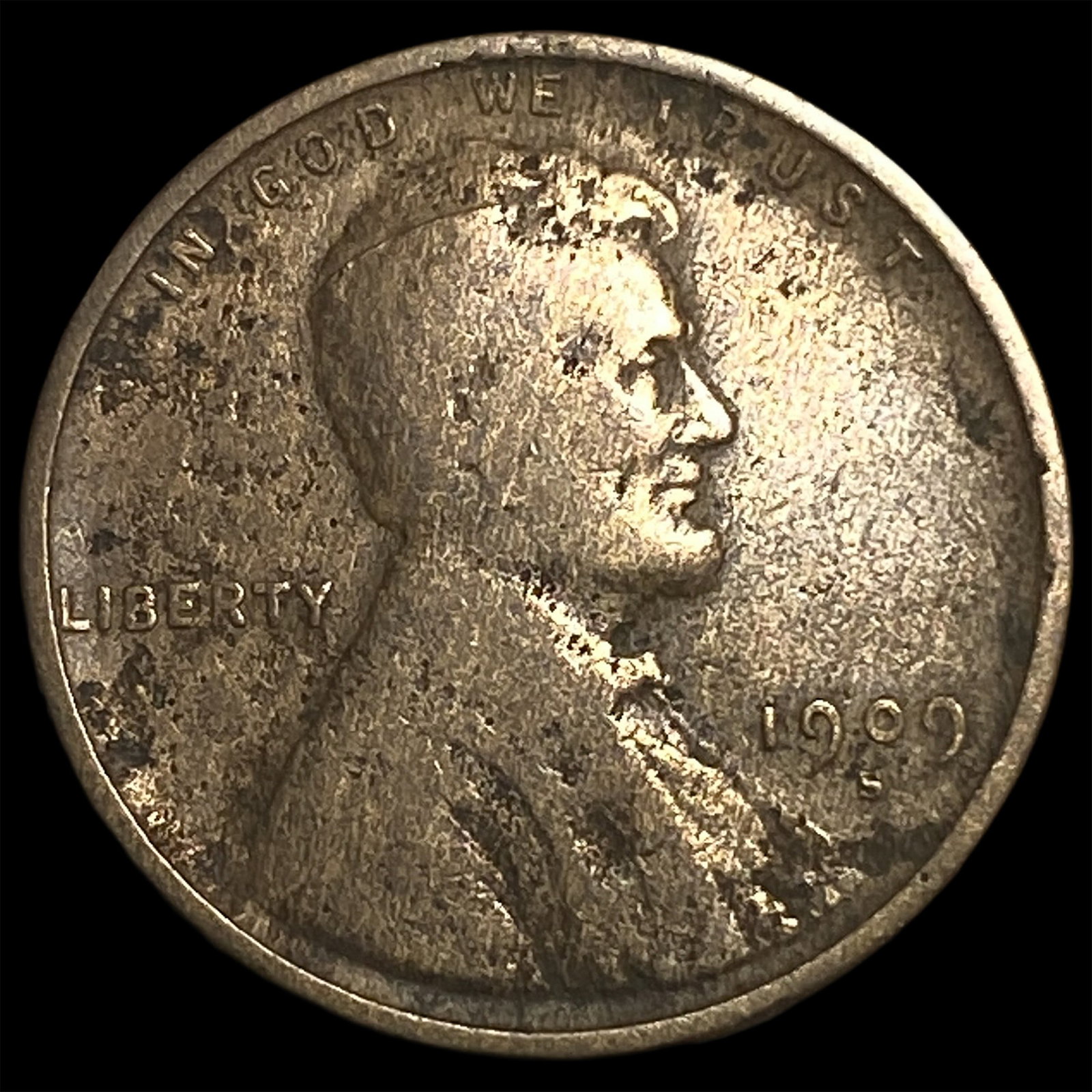 1909-S Lincoln Wheat Cent LIGHTLY CIRCULATED: 1909-S Lincoln Wheat Cent LIGHTLY CIRCULATED