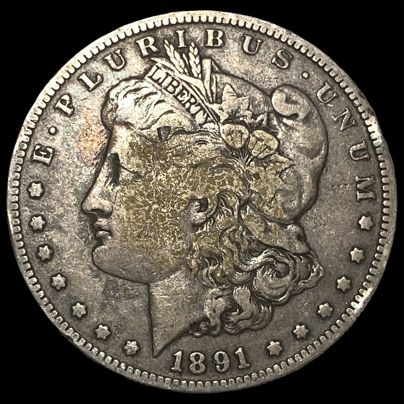 1891-S Silver Morgan Dollar LIGHTLY CIRCULATED: 1891-S Silver Morgan Dollar LIGHTLY CIRCULATED