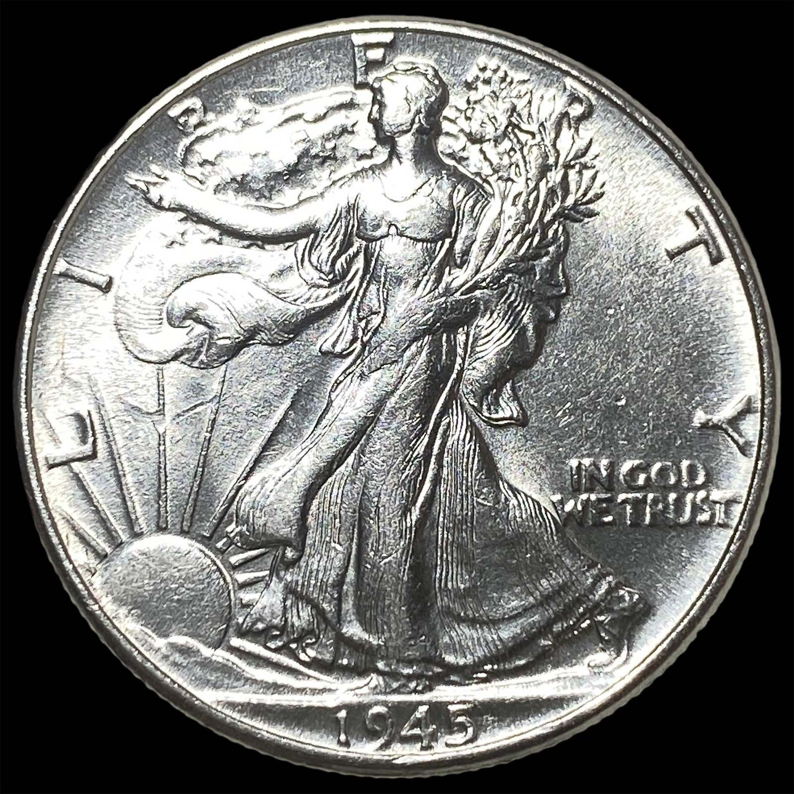 1945-S Silver Walking Liberty Half Dollar UNCIRCULATED: 1945-S Silver Walking Liberty Half Dollar UNCIRCULATED
