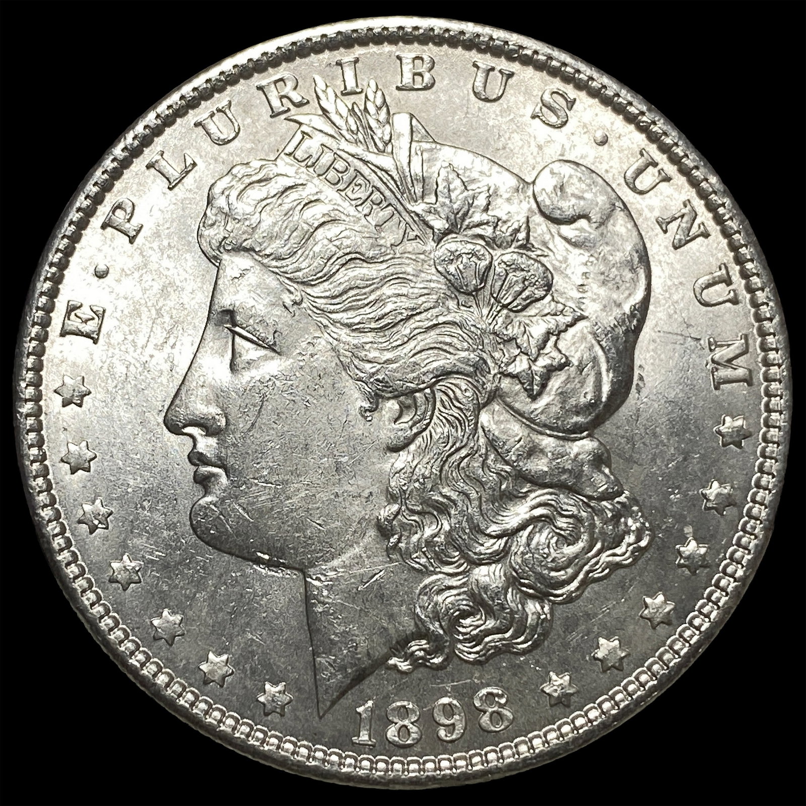 1898 Morgan Silver Dollar CHOICE AU: 1898 Morgan Silver Dollar CHOICE AU