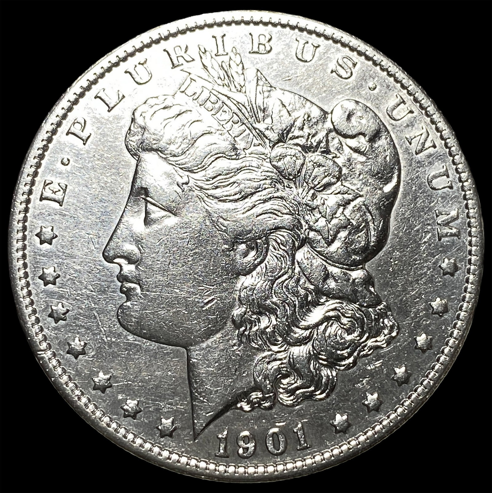 1901-S Silver Morgan Dollar CHOICE AU: 1901-S Silver Morgan Dollar CHOICE AU