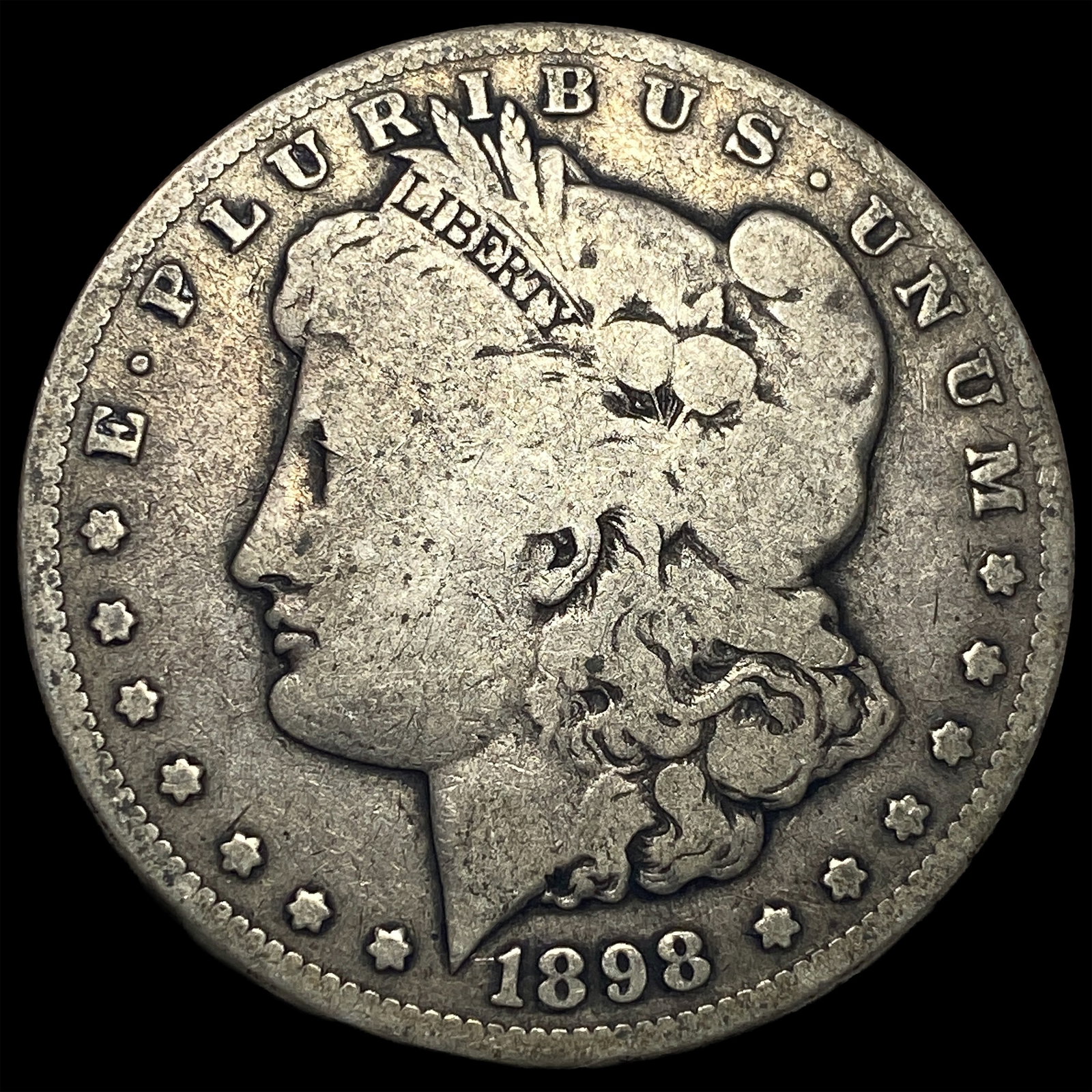 1898-S Silver Morgan Dollar LIGHTLY CIRCULATED: 1898-S Silver Morgan Dollar LIGHTLY CIRCULATED