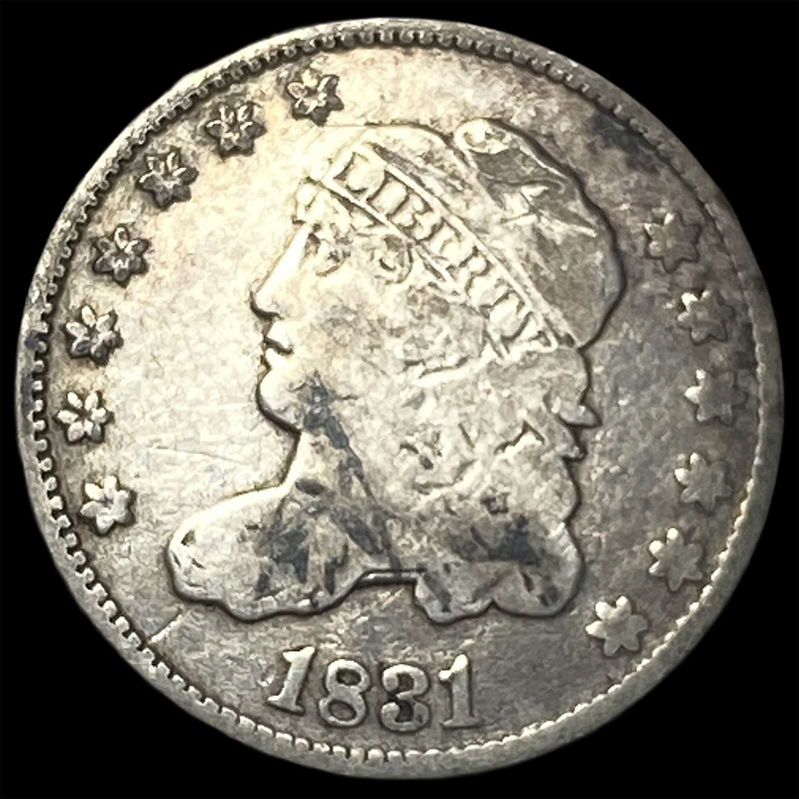 1831 Capped Bust Half Dime NEARLY UNCIRCULATED: 1831 Capped Bust Half Dime NEARLY UNCIRCULATED