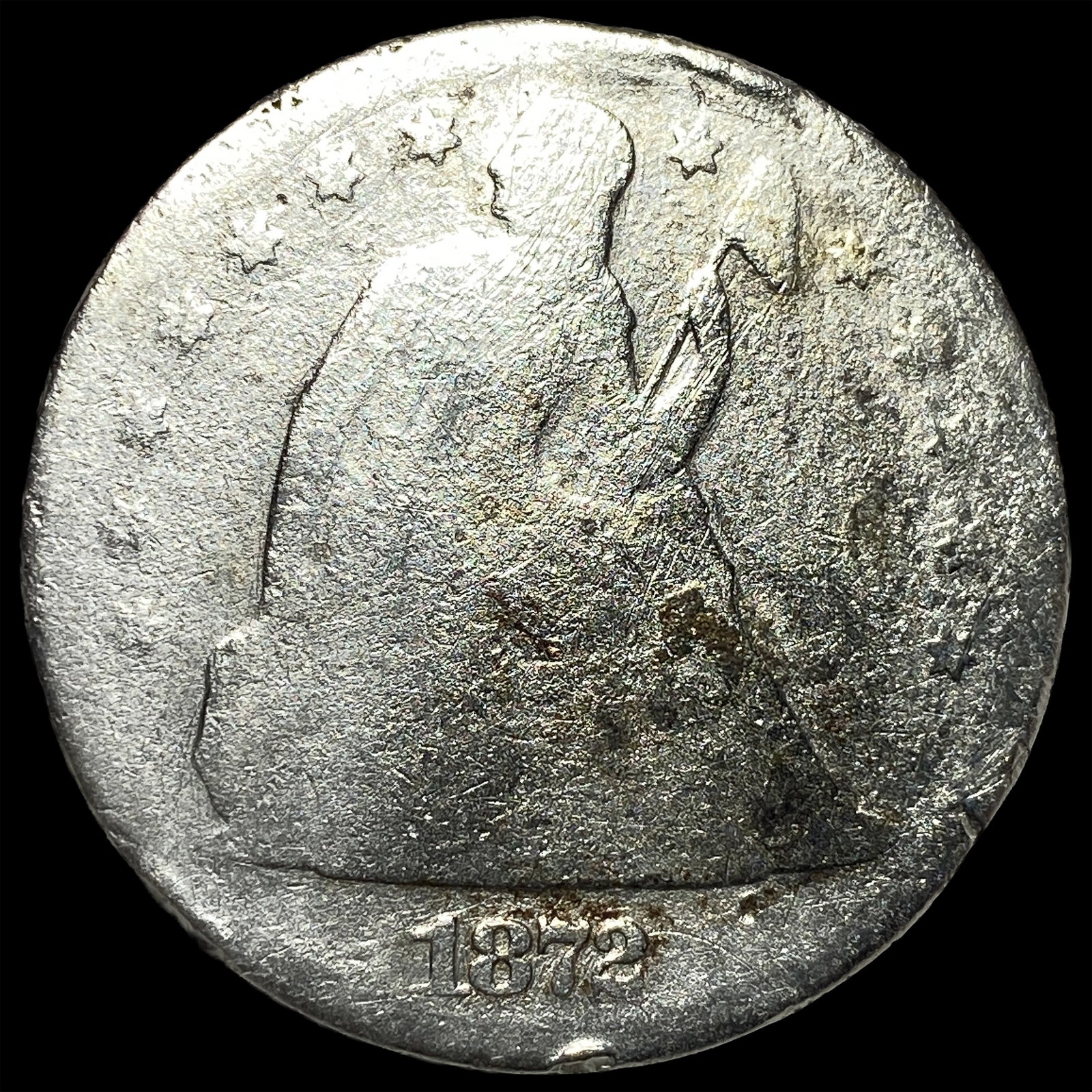 1872 Seated Liberty Half Dollar NICELY CIRCULATED: 1872 Seated Liberty Half Dollar NICELY CIRCULATED