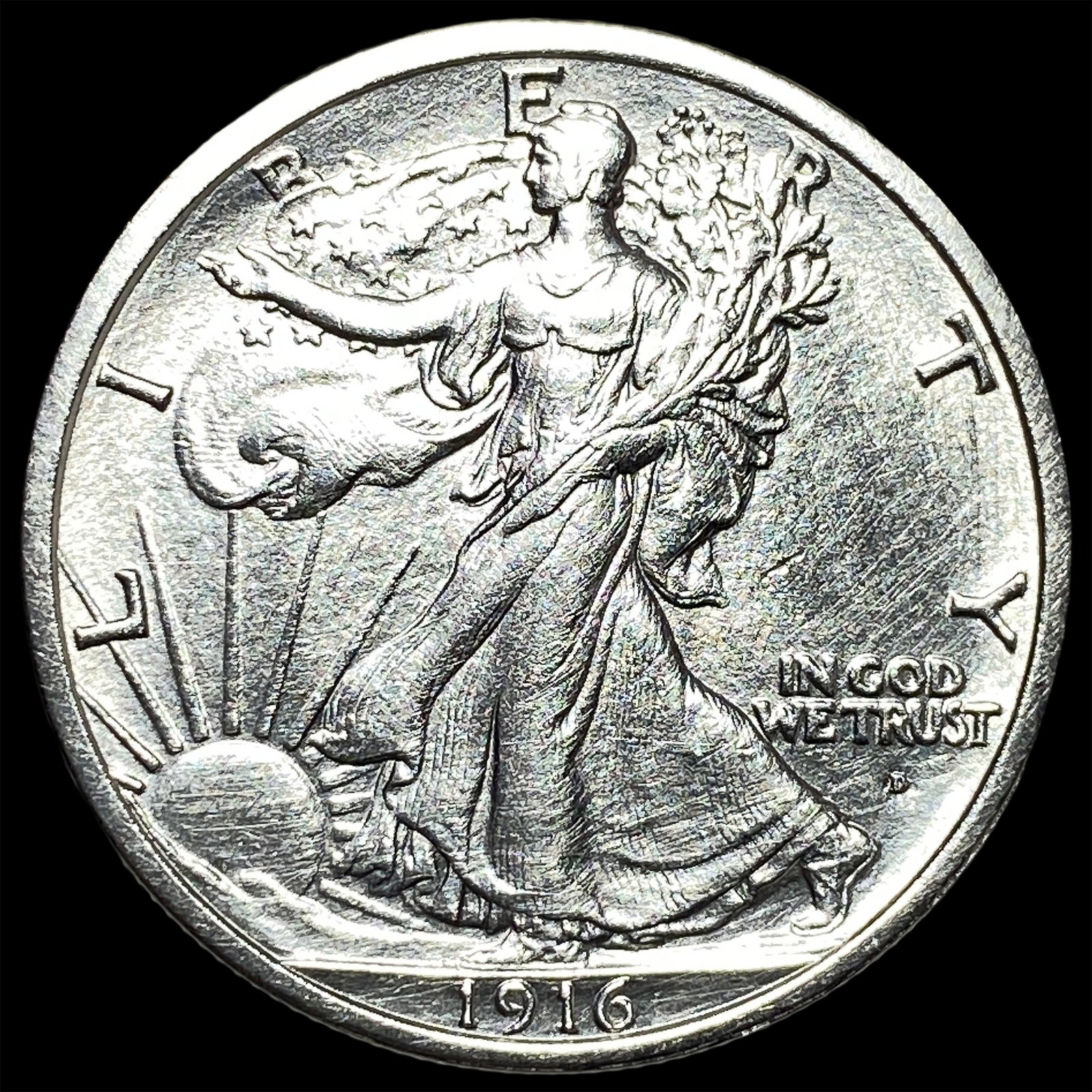 1916 Walking Liberty Half Dollar UNCIRCULATED: 1916 Walking Liberty Half Dollar UNCIRCULATED