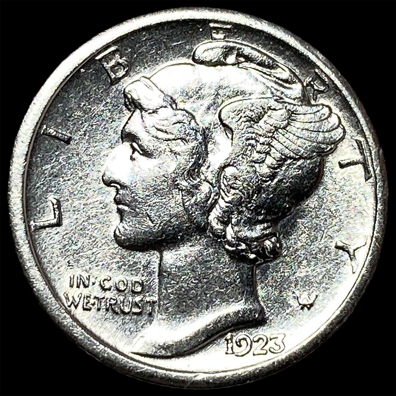 1923-S Silver Mercury Dime CHOICE AU (1 of 2)