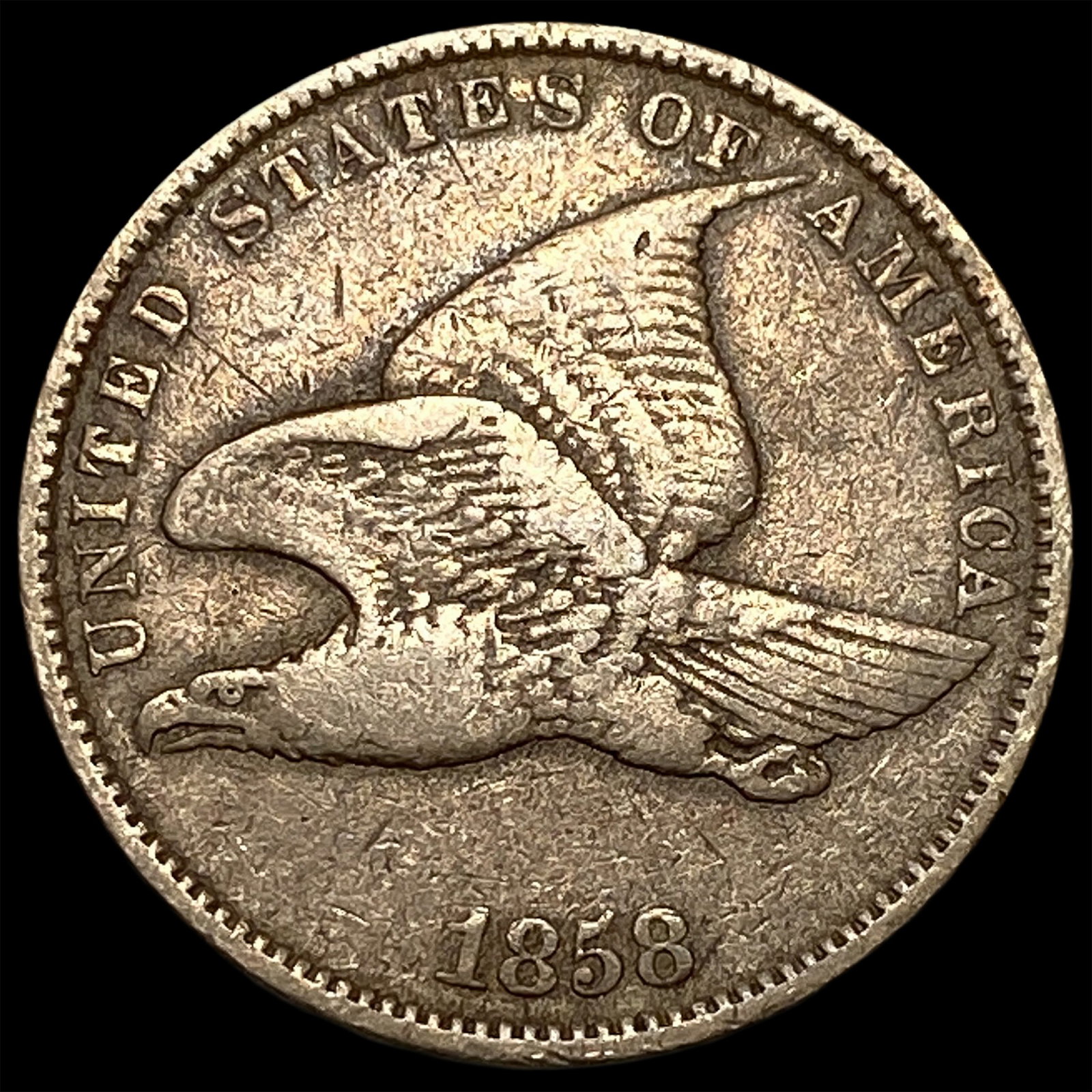 1858 Flying Eagle Cent CLOSELY UNCIRCULATED (1 of 2)