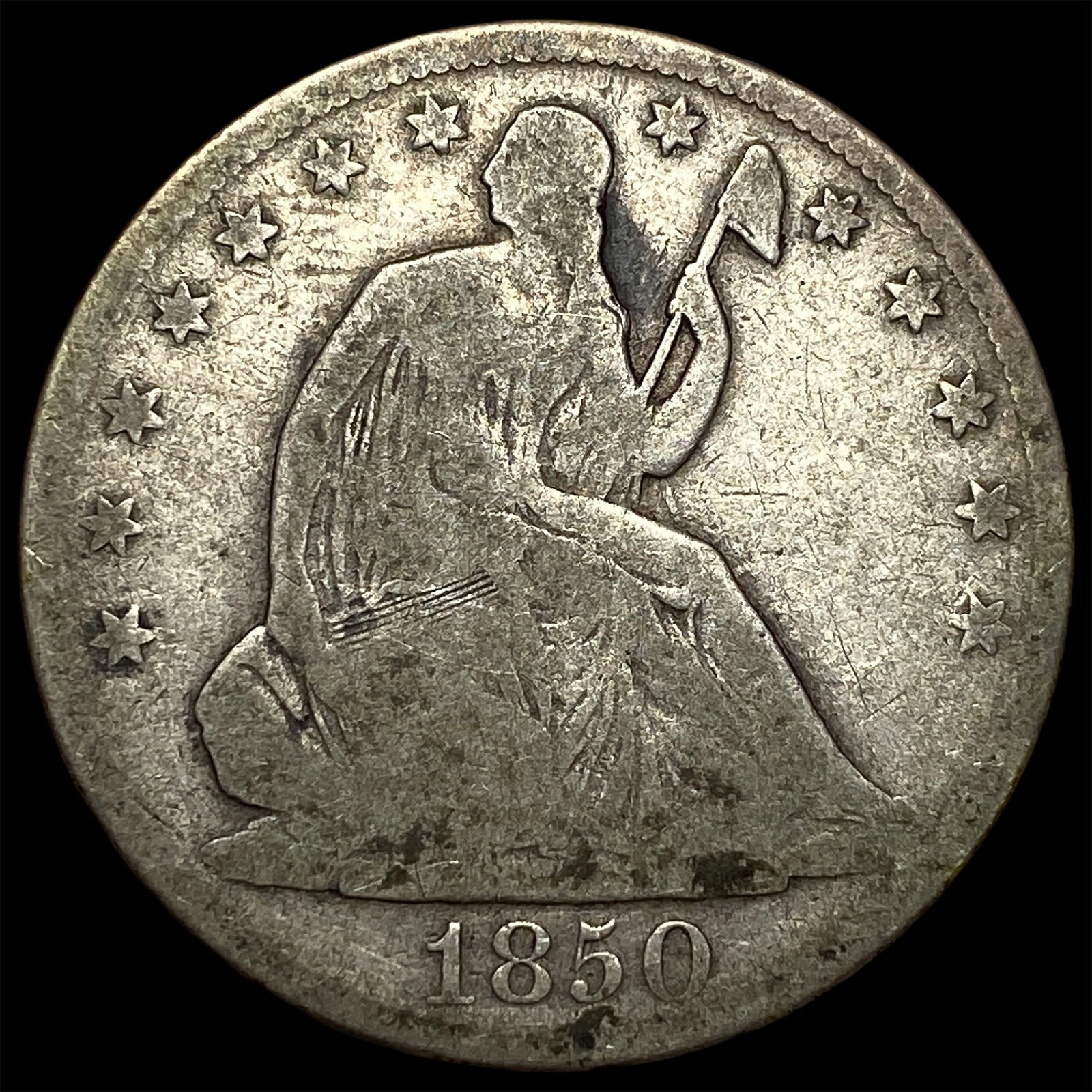 1850-O Silver Half Dollar NICELY CIRCULATED: 1850-O Silver Half Dollar NICELY CIRCULATED