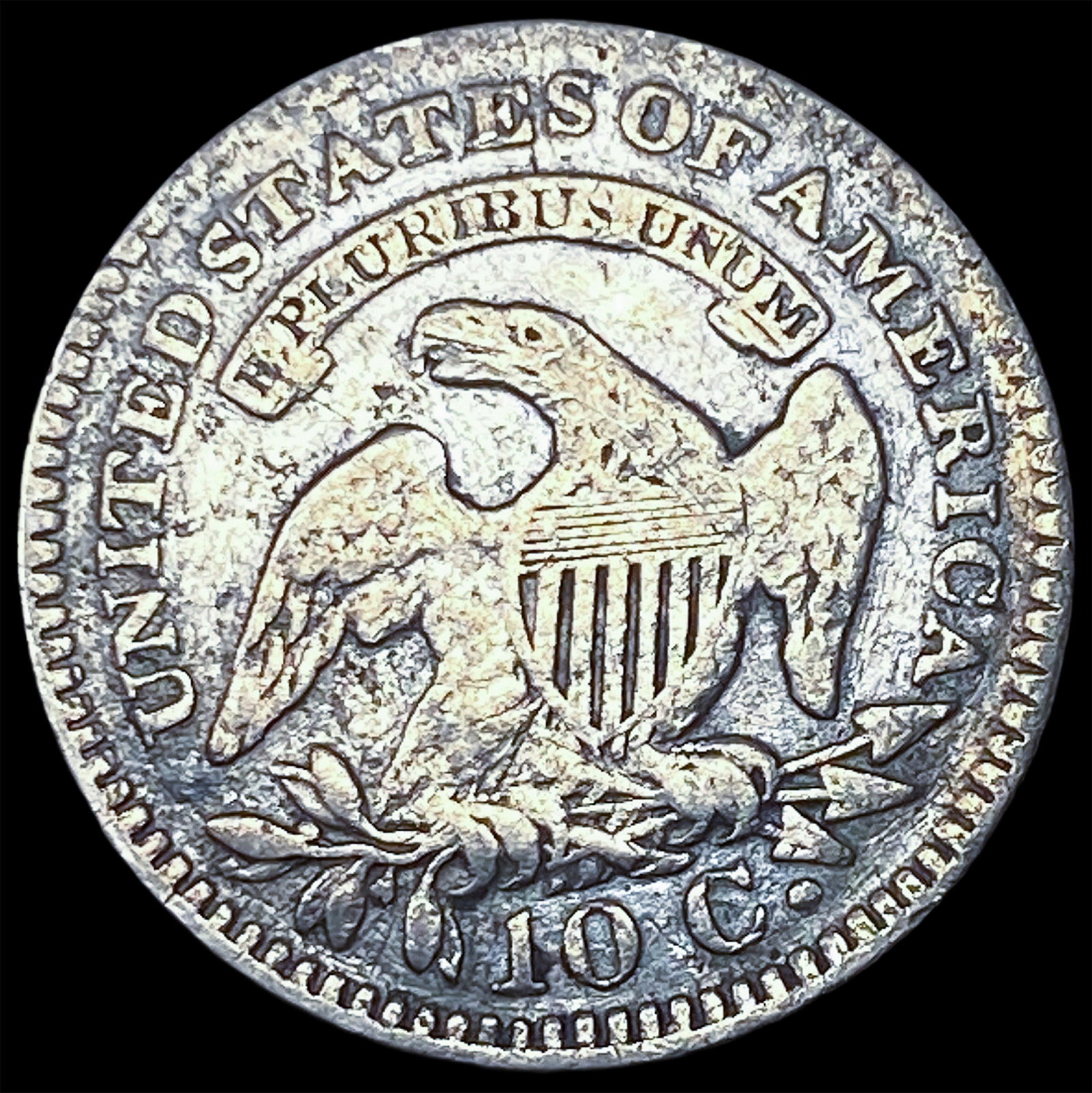 1821 Capped Bust Dime LIGHTLY CIRCULATED - 2